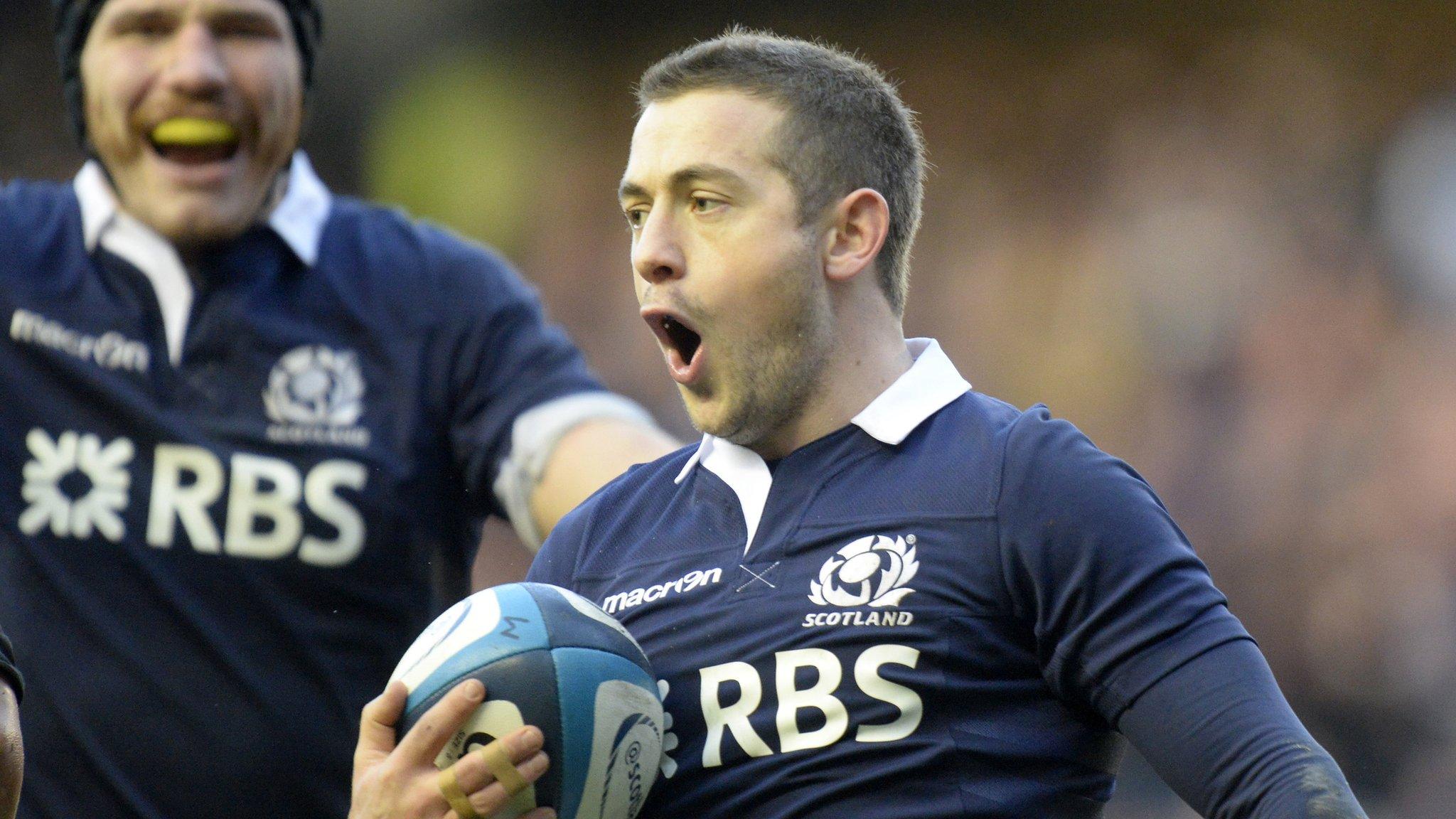 Scotland's Greig Laidlaw playing against Japan