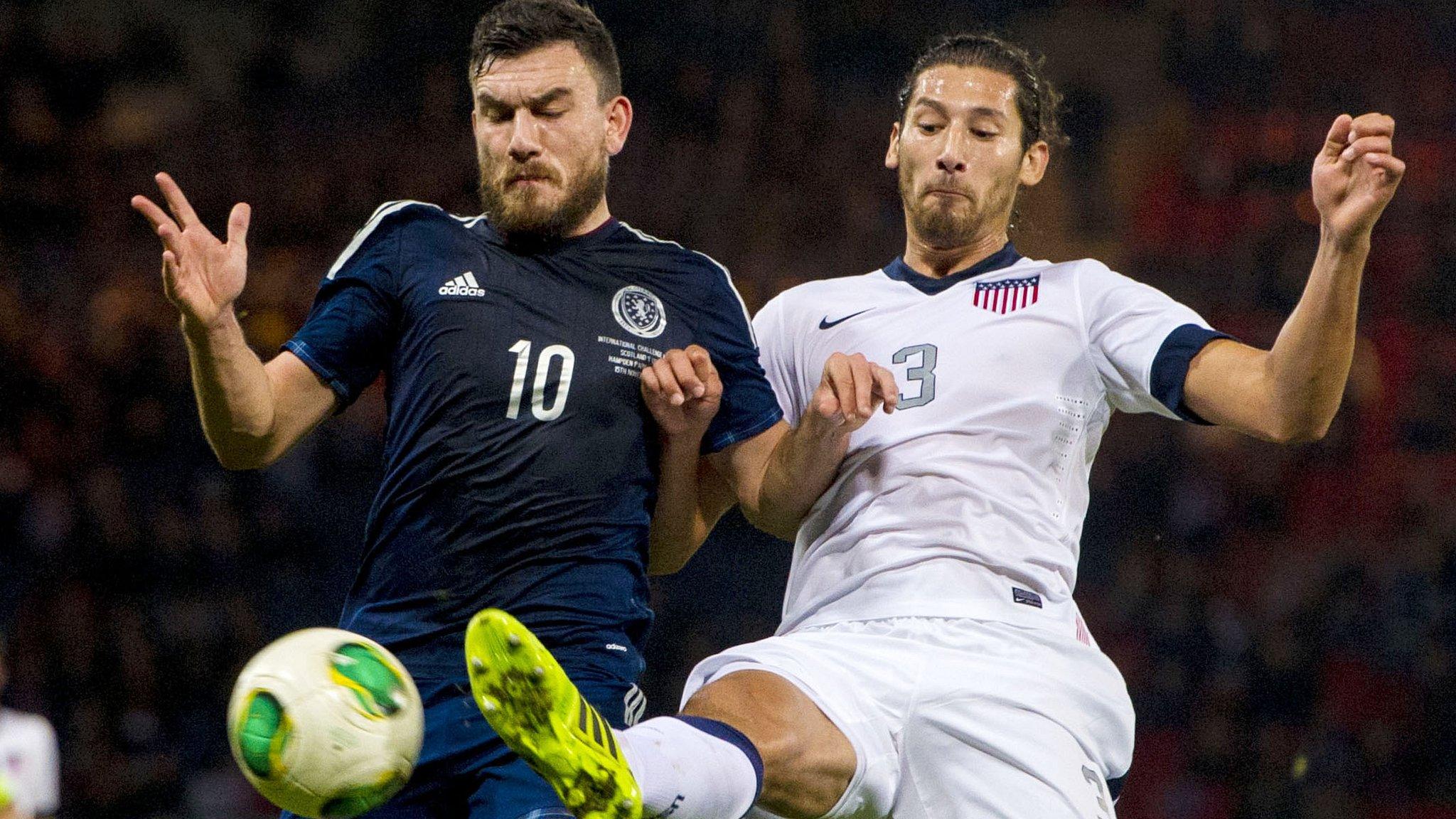 Scotland's Robert Snodgrass and USA's Omar Gonzalez