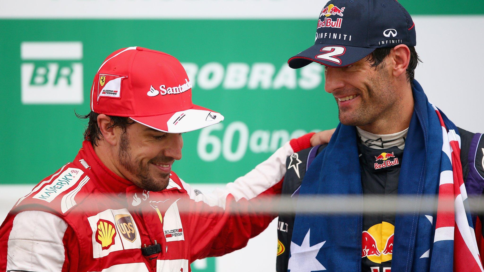 Mark Webber (left) and Fernando Alonso