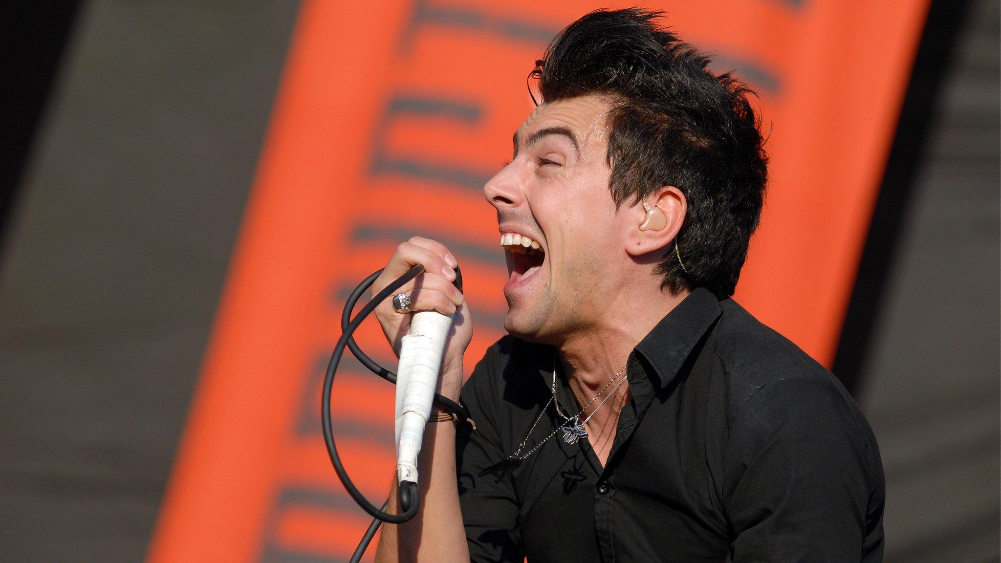 Lostprophets singer Ian Watkins on stage in 2007