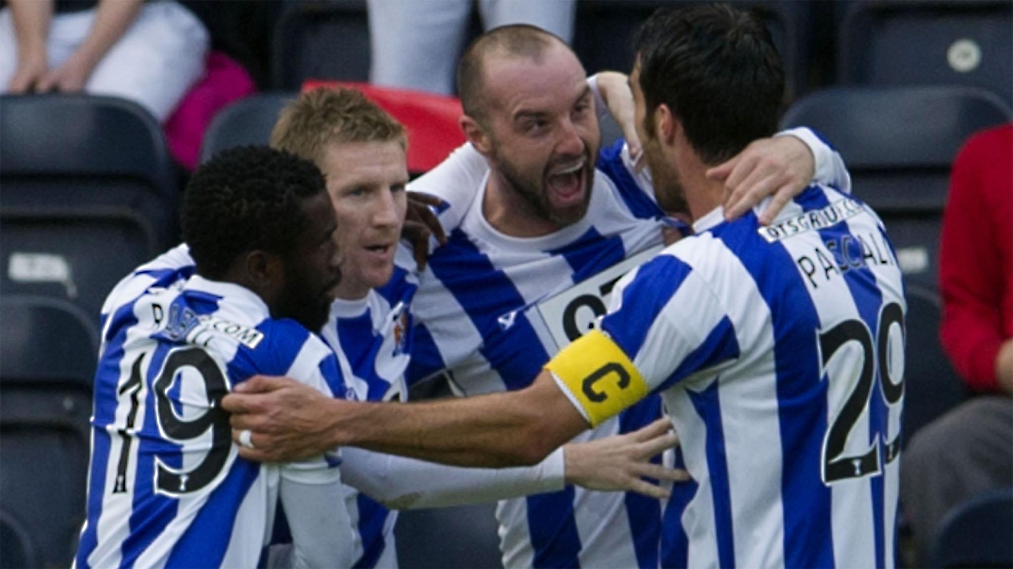 Kilmarnock players celebrating