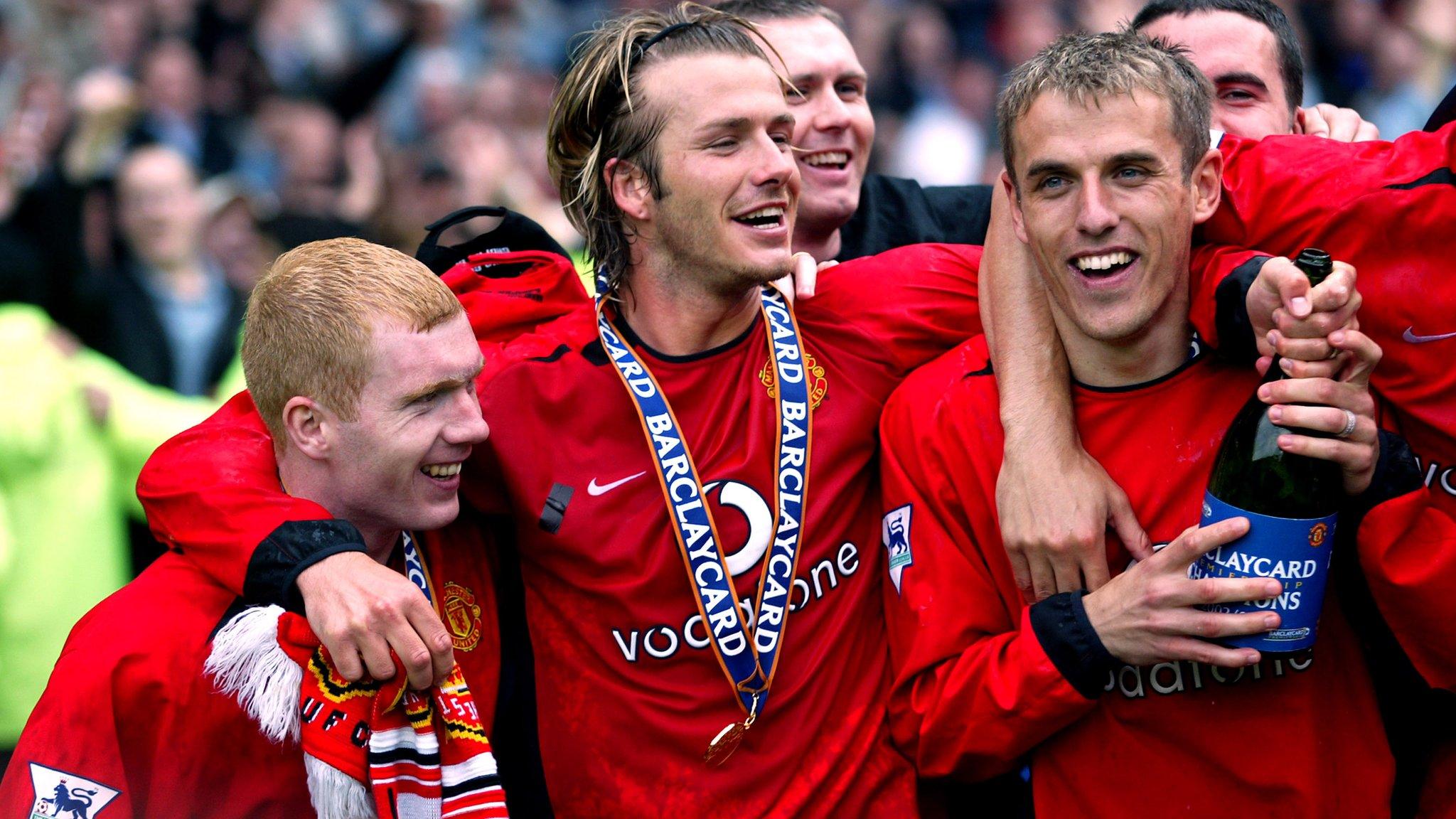 Paul Scholes, David Beckham, Phil Neville