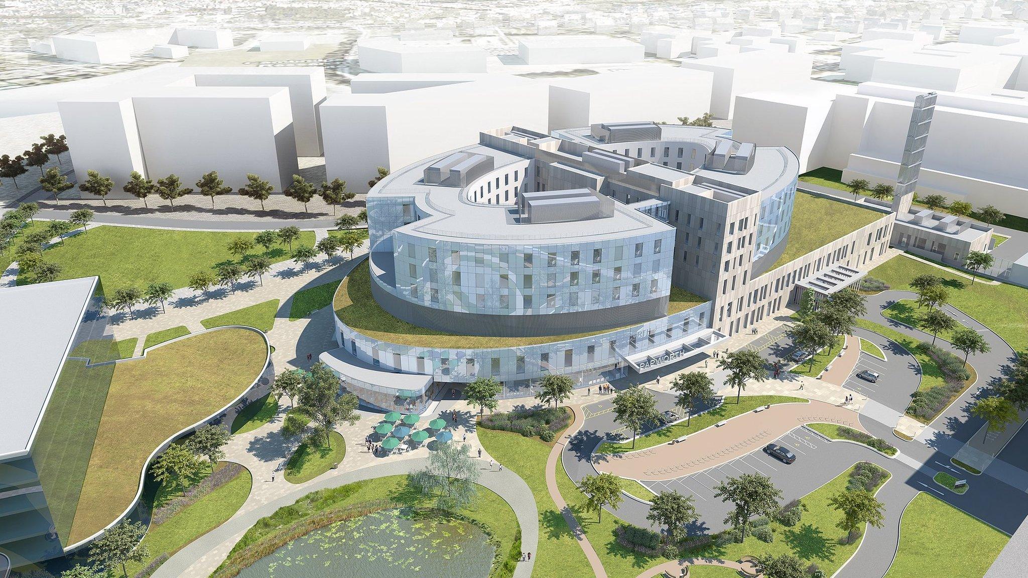 Artist's impression, New Papworth Hospital, Cambridge