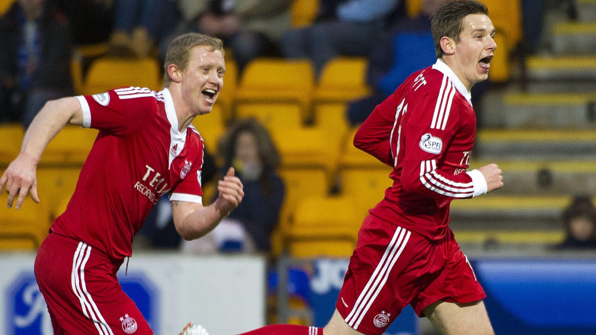 Barry Robson and Peter Pawlett celebrate