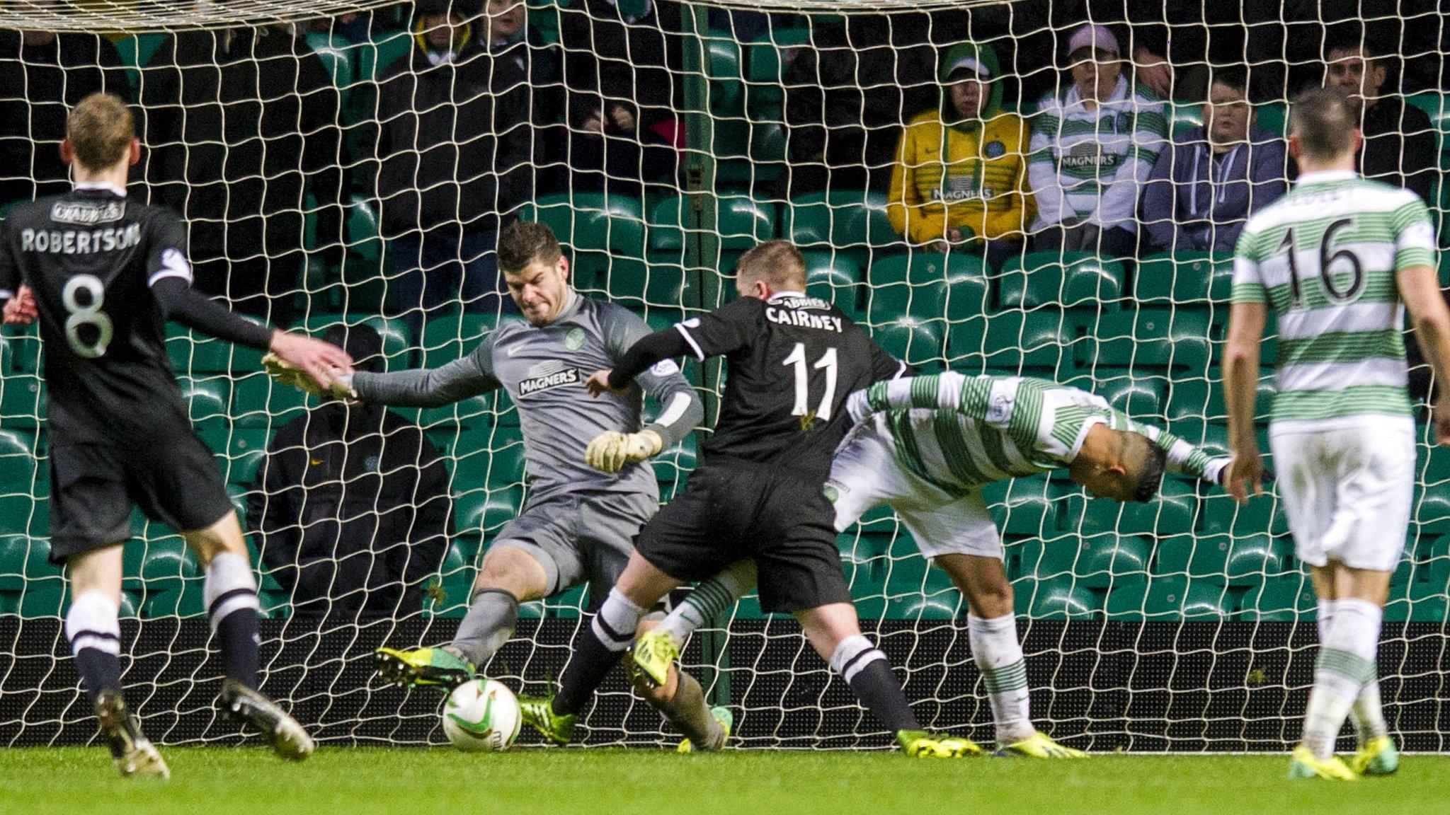 Paul Cairney is denied by Fraser Forster