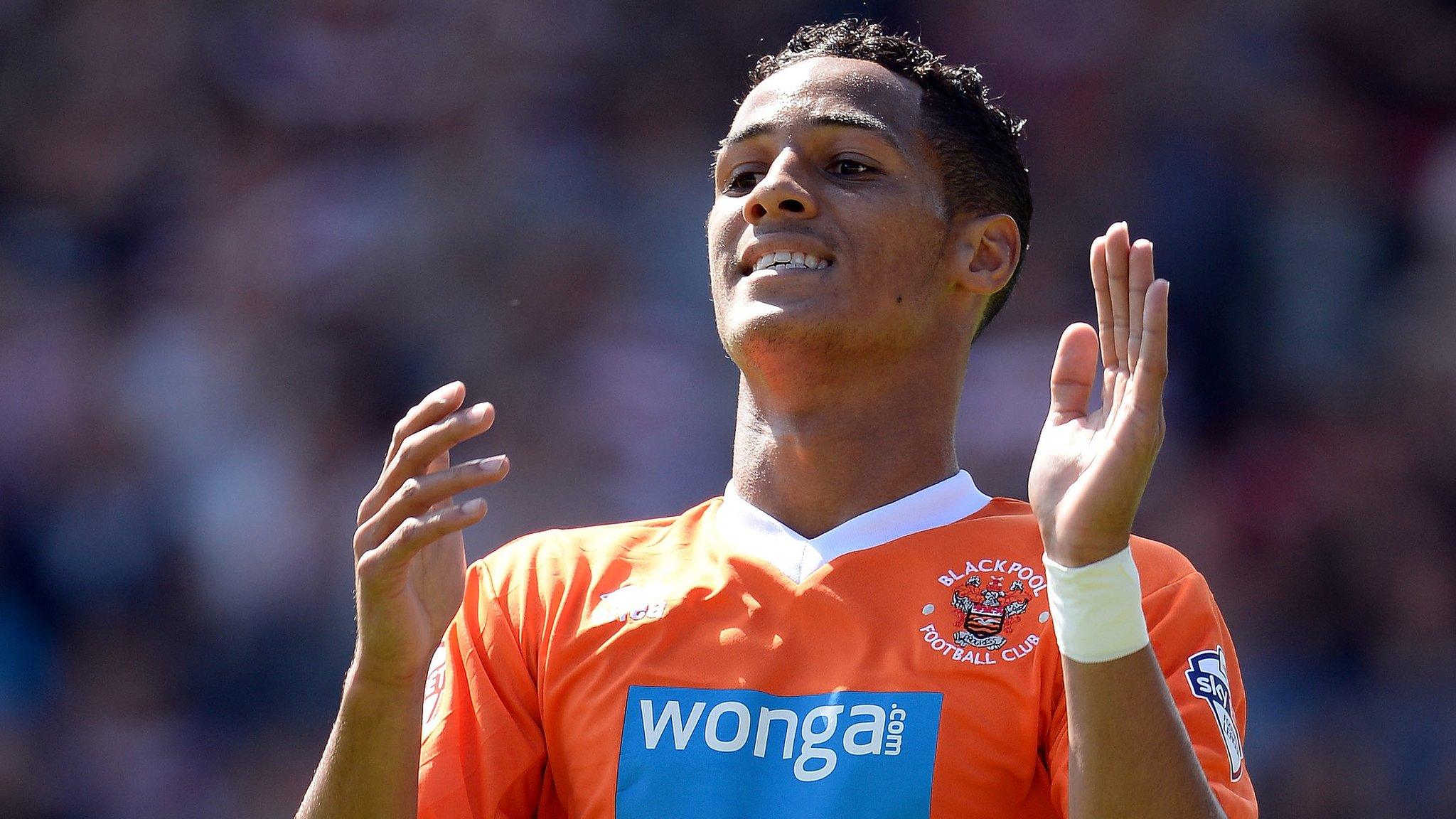 Blackpool winger Thomas Ince