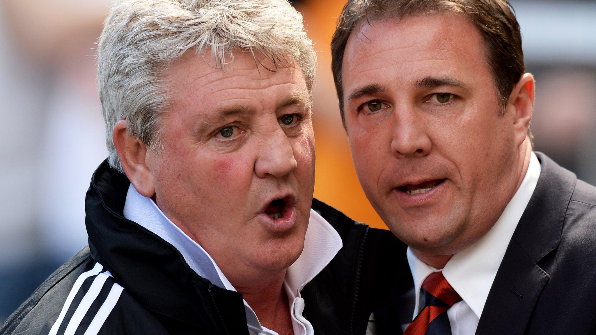 Hull manager Steve Bruce and Cardiff boss Malky Mackay