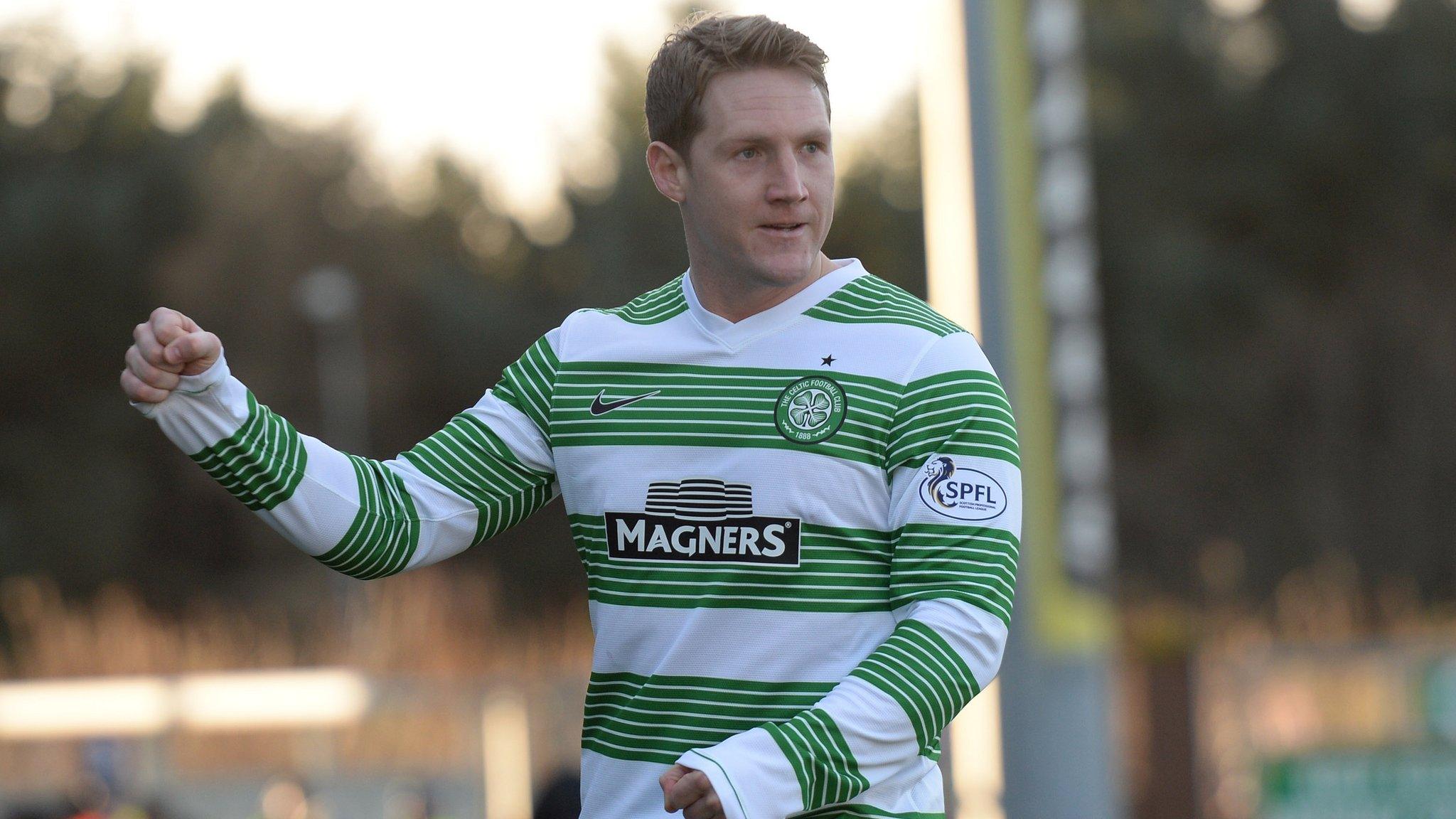 Kris Commons celebrates after scoring for Celtic against Inverness