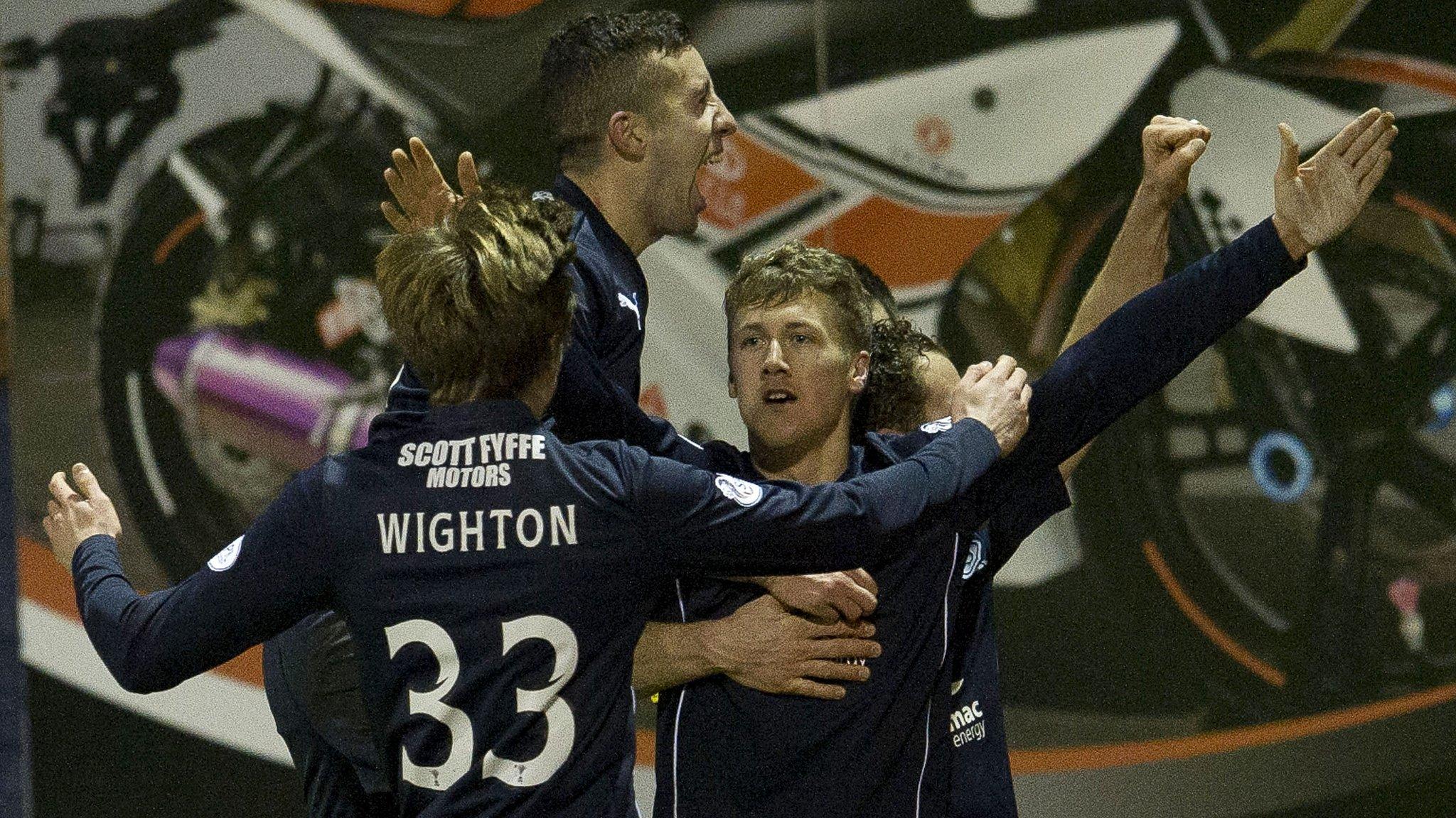 Dundee players celebrating