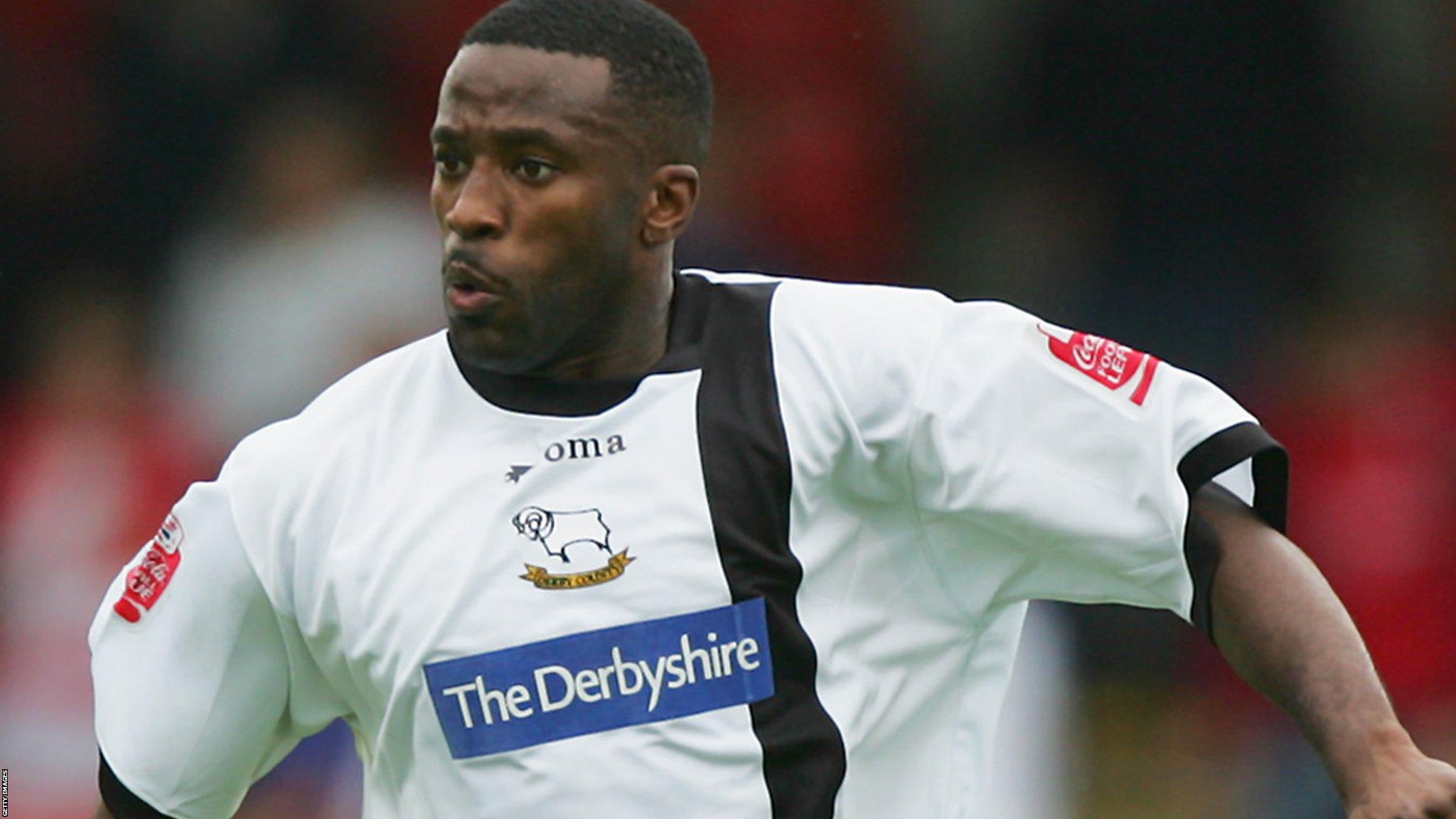 Michael Johnson in action for Derby County in 2008