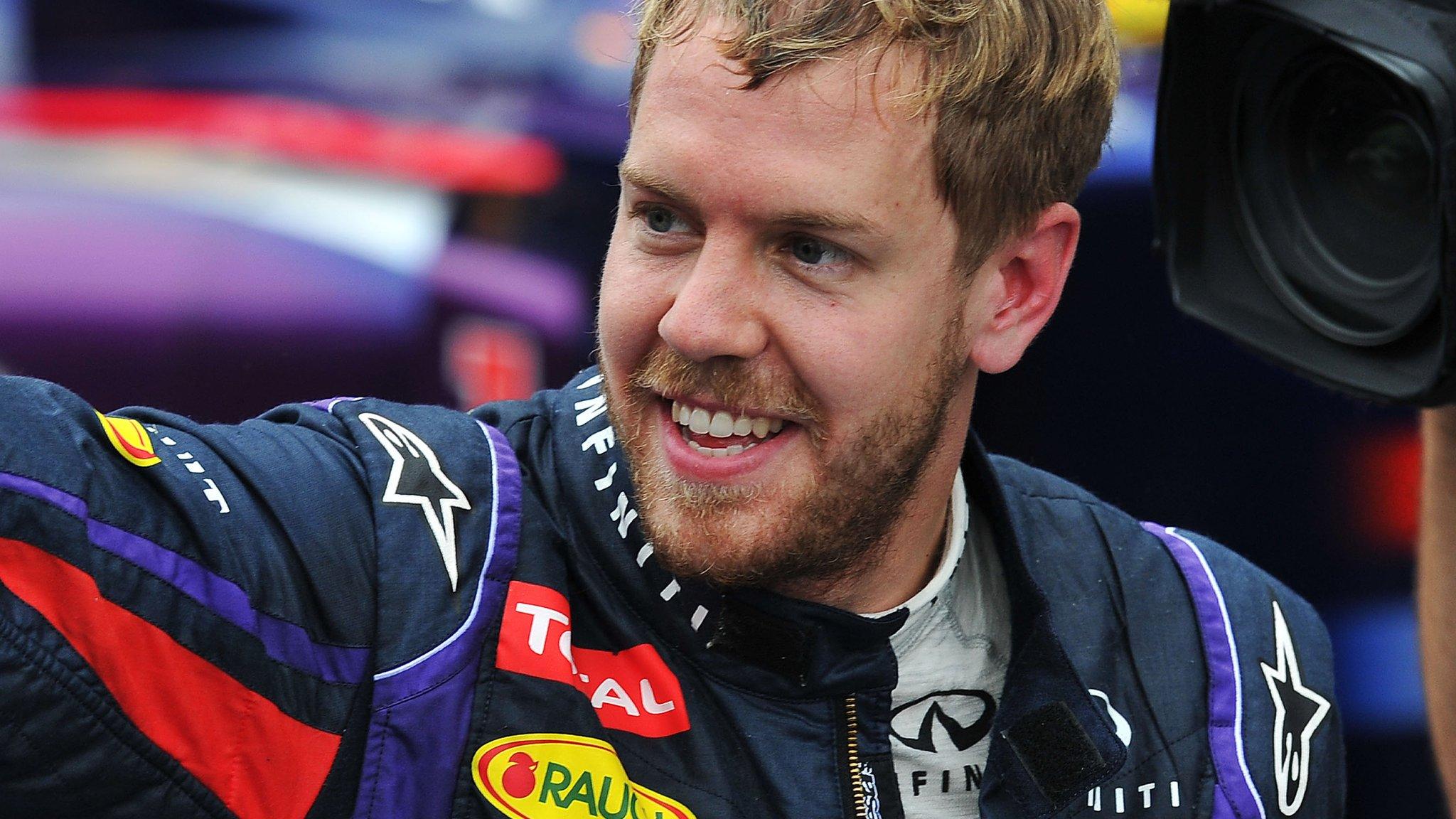 Red Bull driver Sebastian Vettel picks number five as his driver number for his career