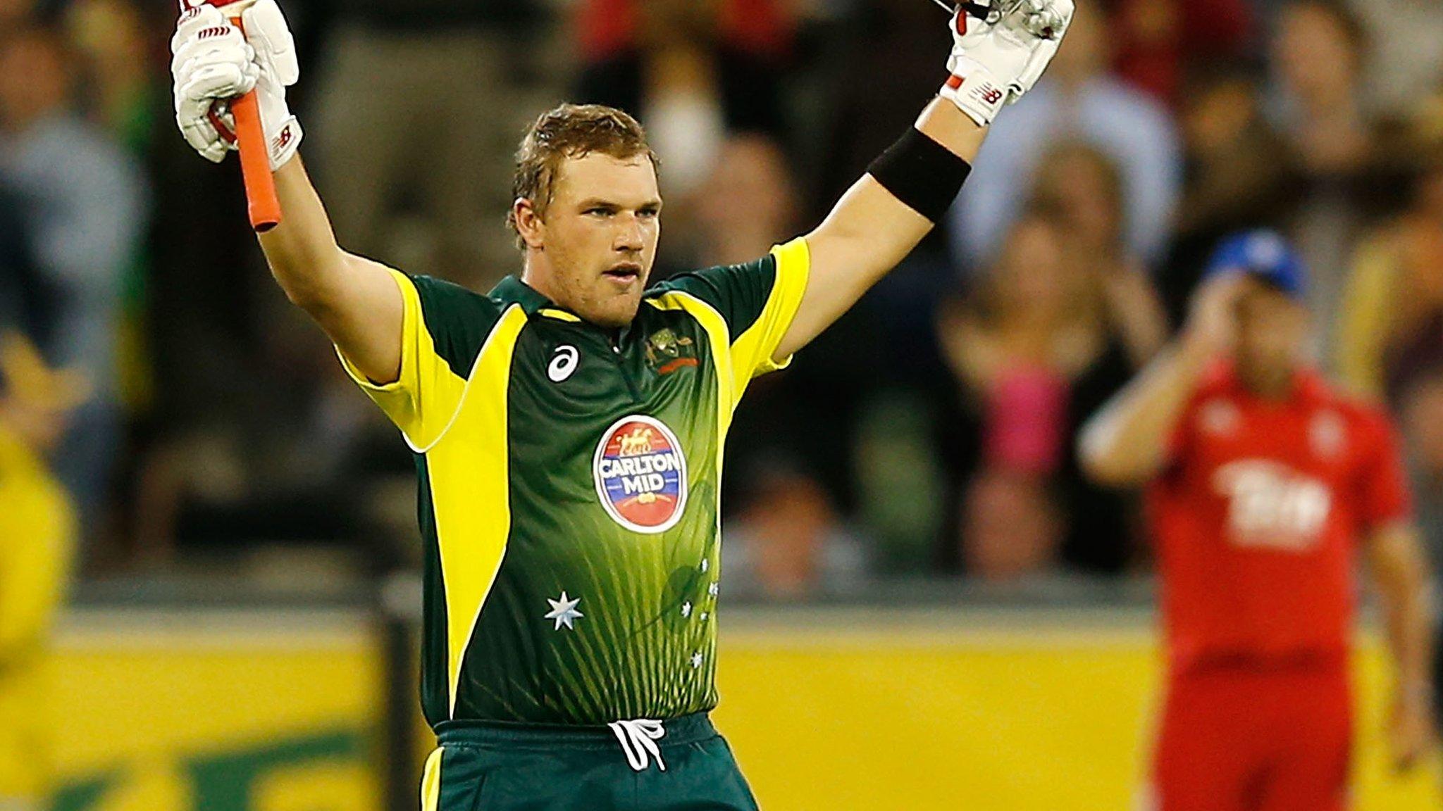 Australia batsman Aaron Finch versus England at the MCG