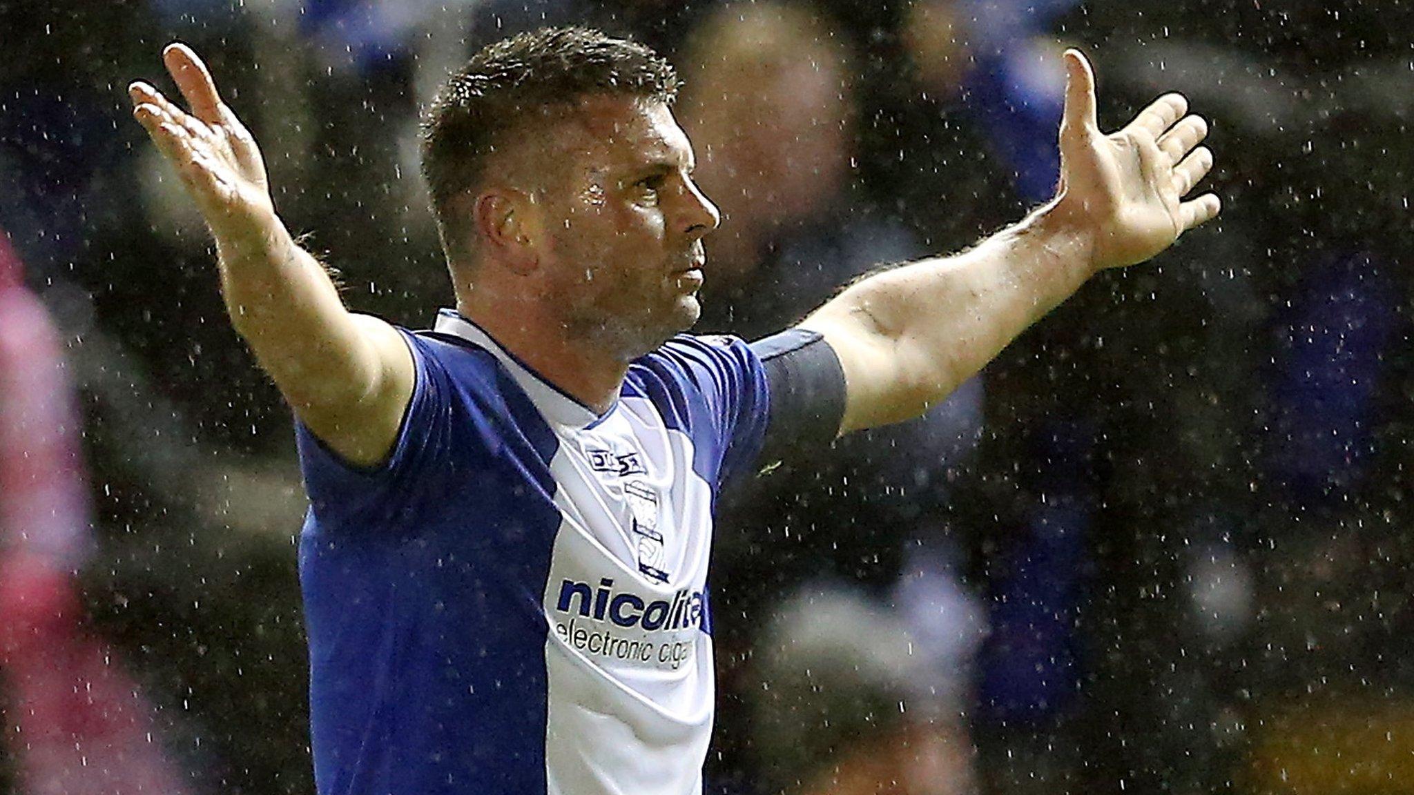 Paul Robinson celebrates the his goal against Bristol Rovers.