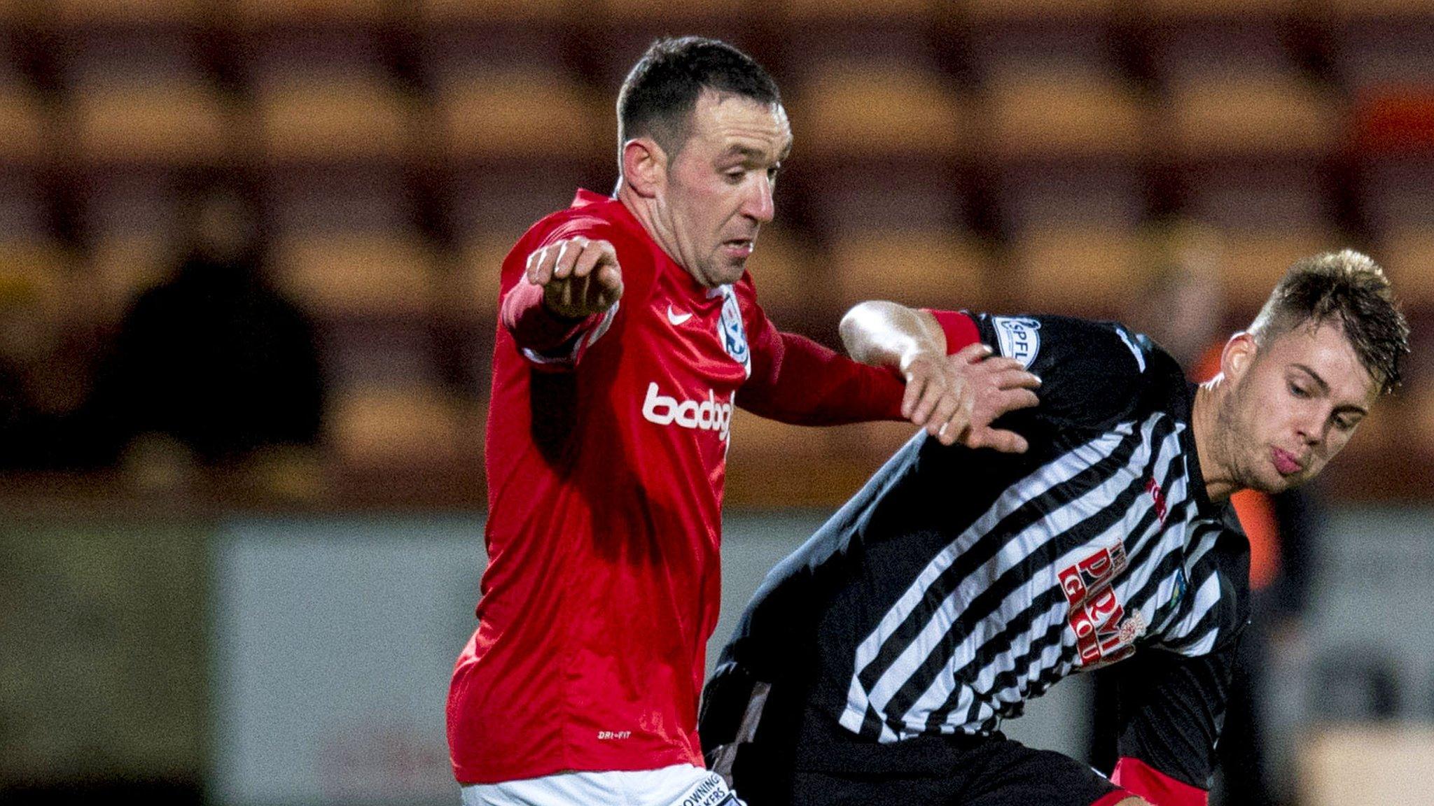 Michael Moffat in action for Ayr United