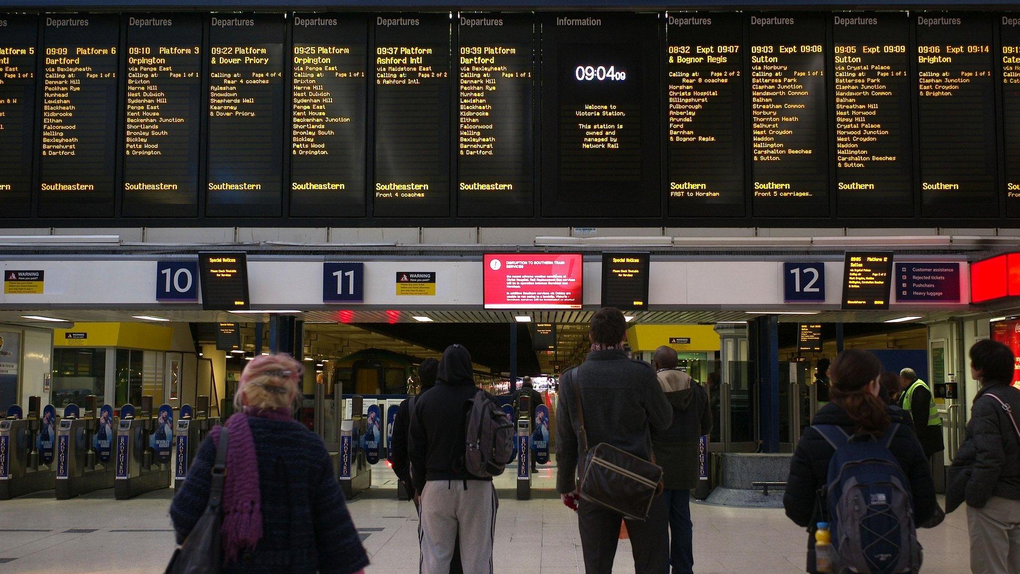 Victoria Station departure board