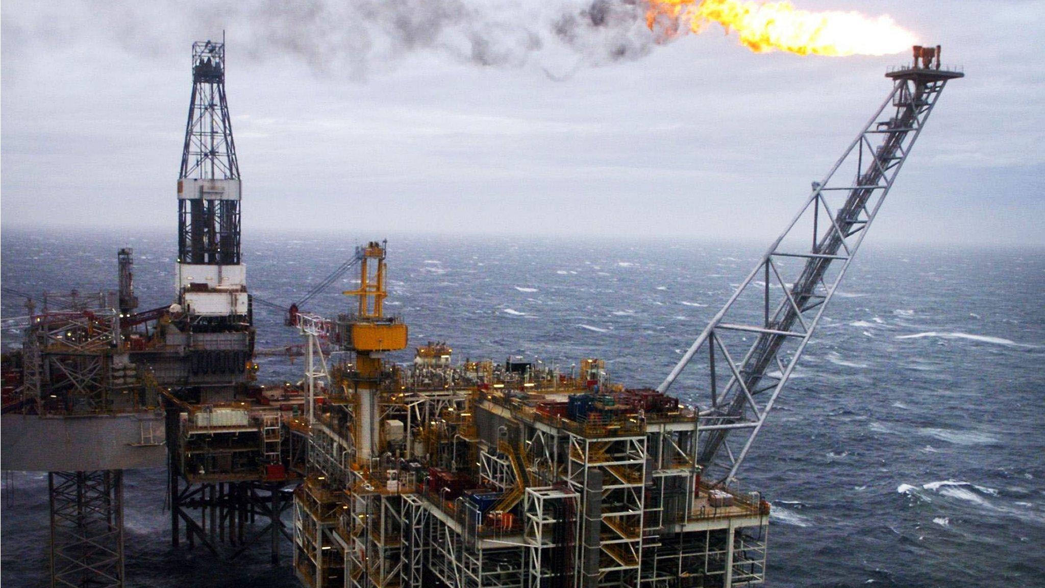 Oil rig in North Sea