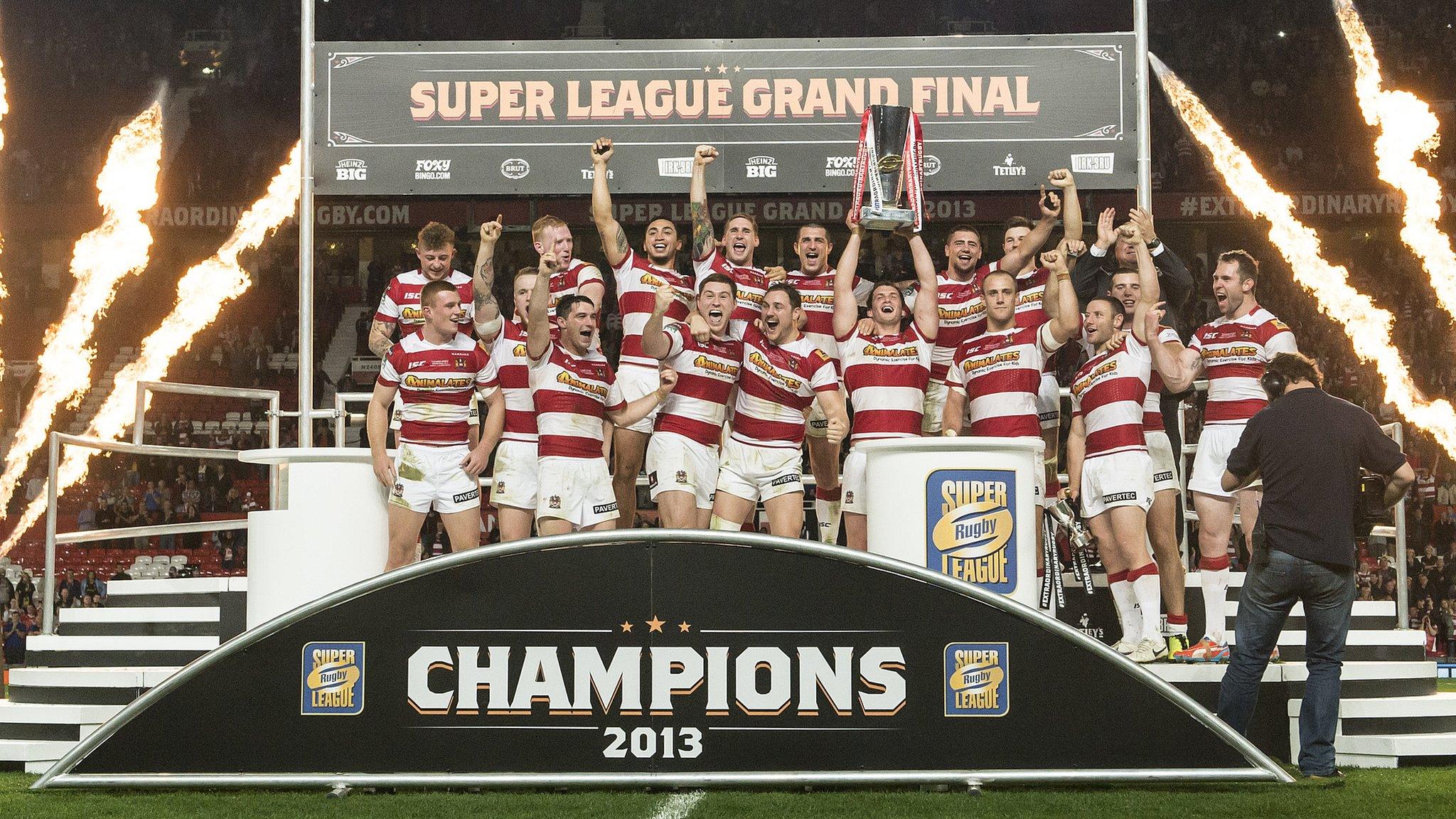 Wigan Warriors celebrate their Grand Final win in 2013