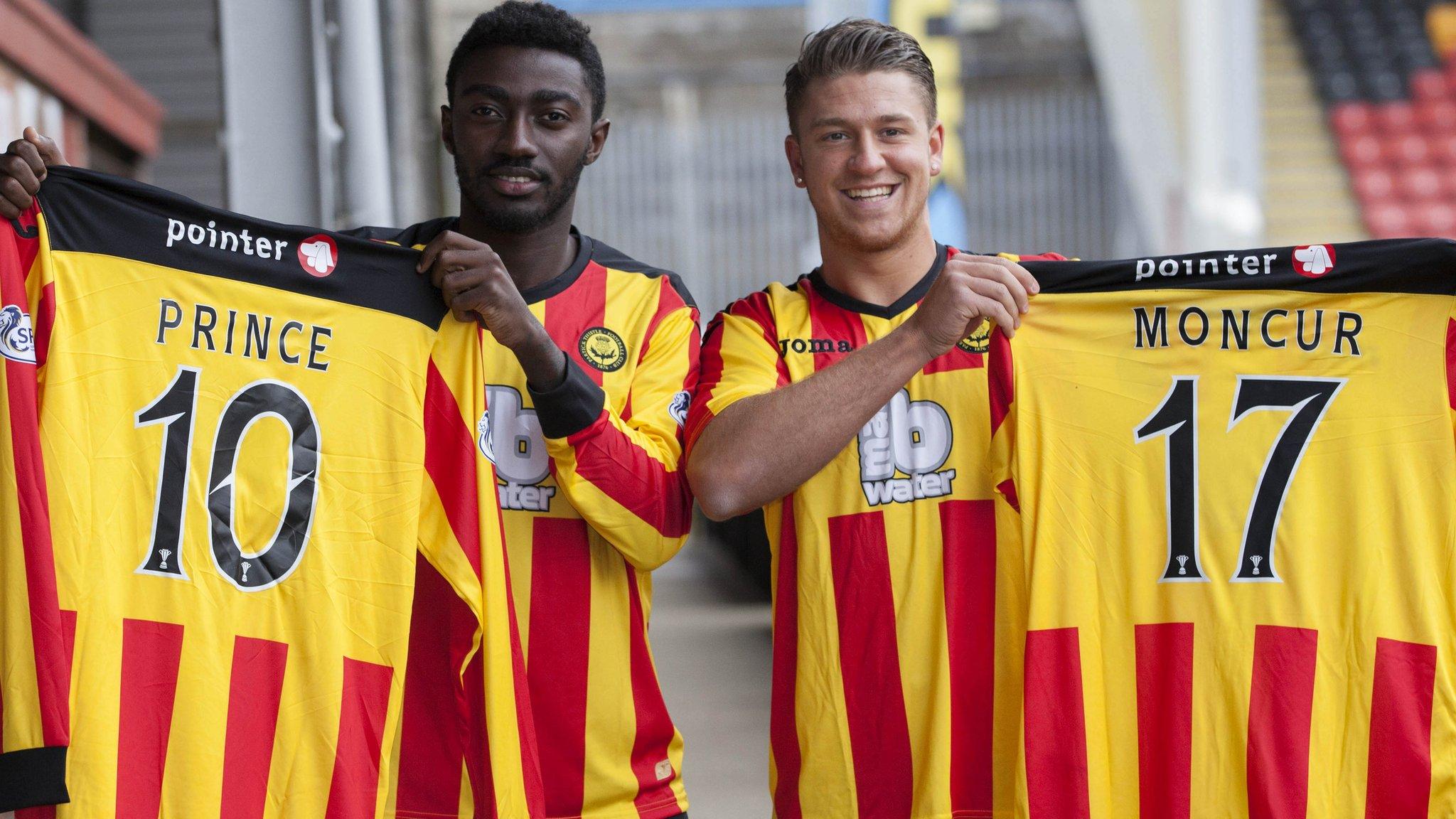 Prince Buaben and George Moncur show off their new colours