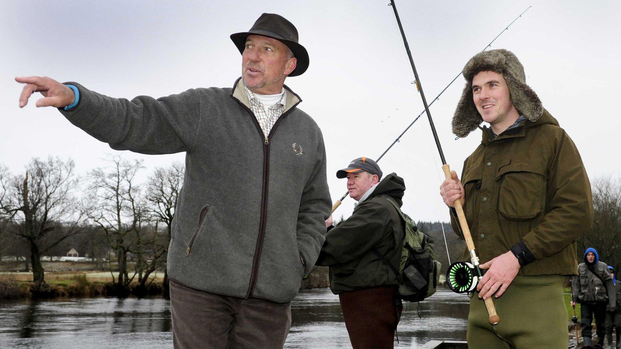 Sir Ian Botham, on the River Teith