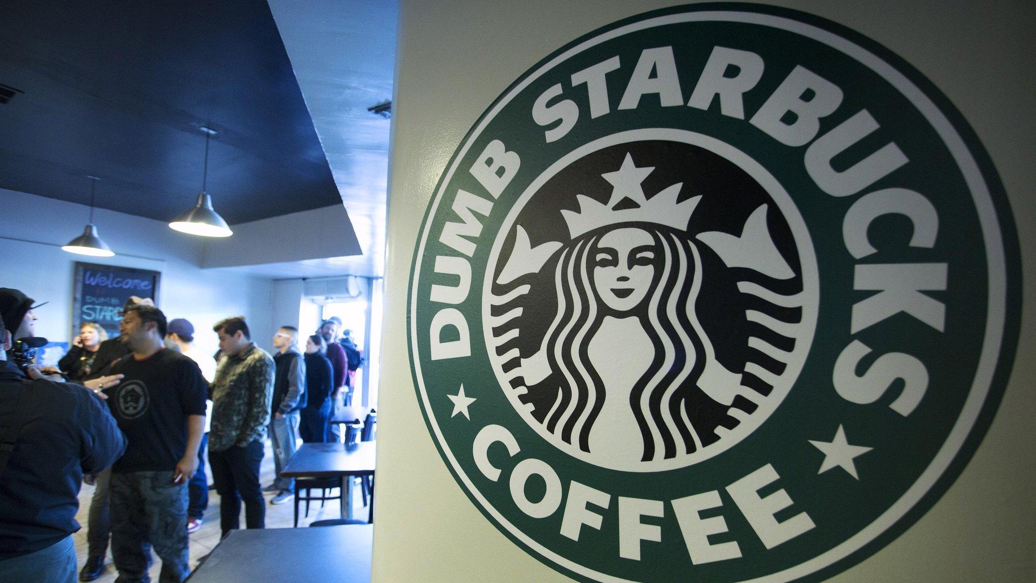 "Dumb" Starbucks coffee cup