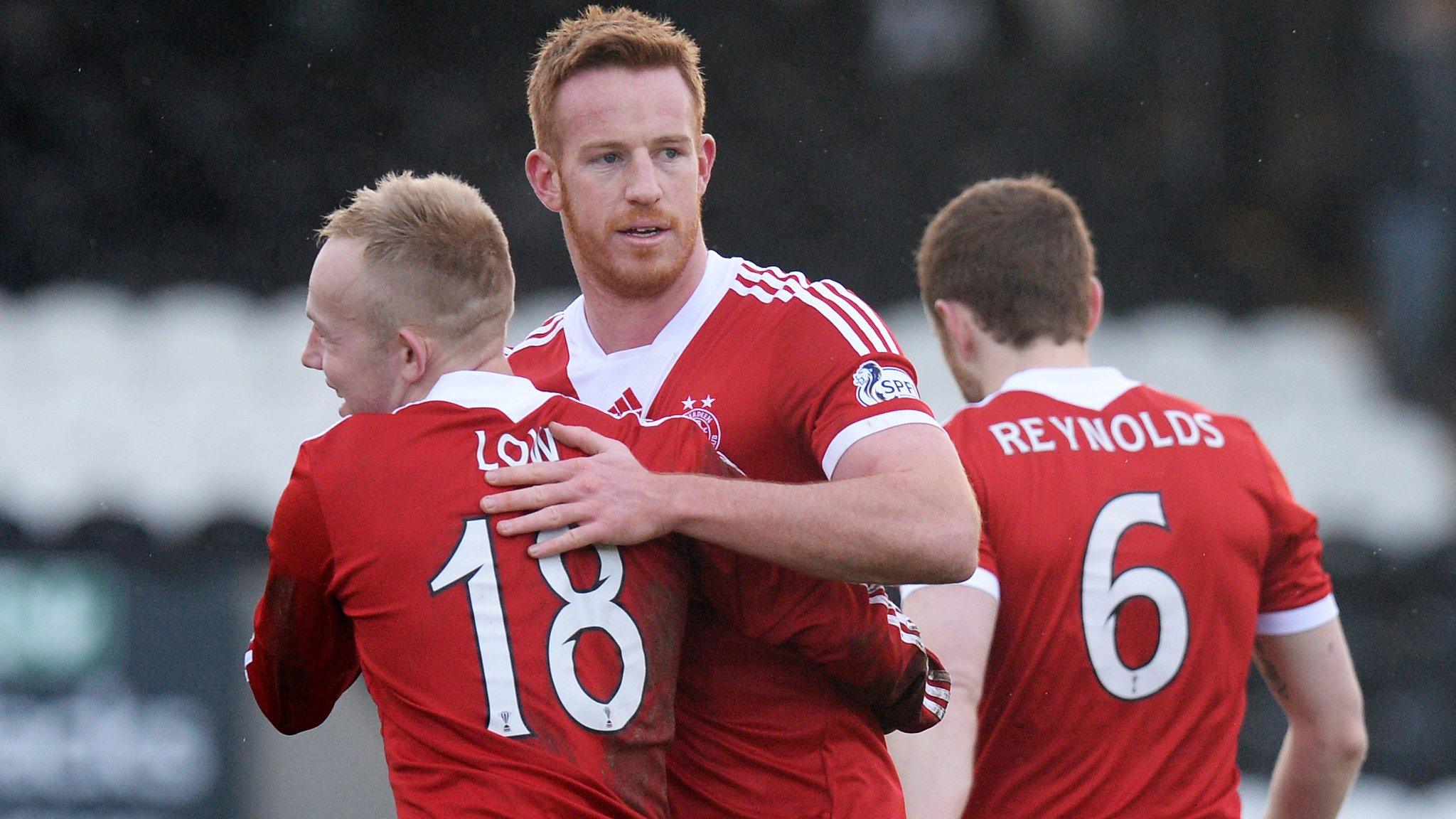 Aberdeen players celebrating