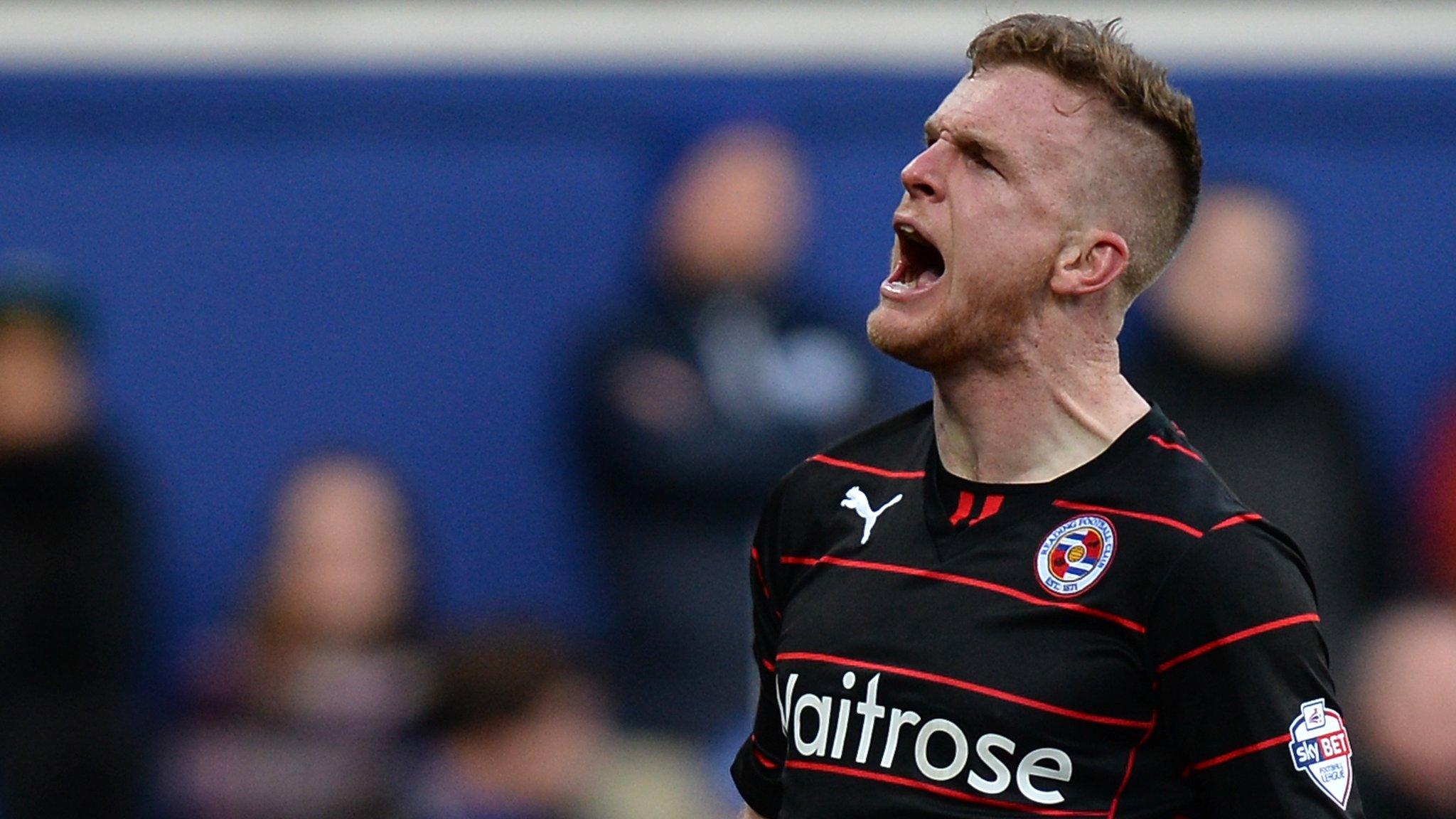 Reading's Alex Pearce celebrates his goal at QPR