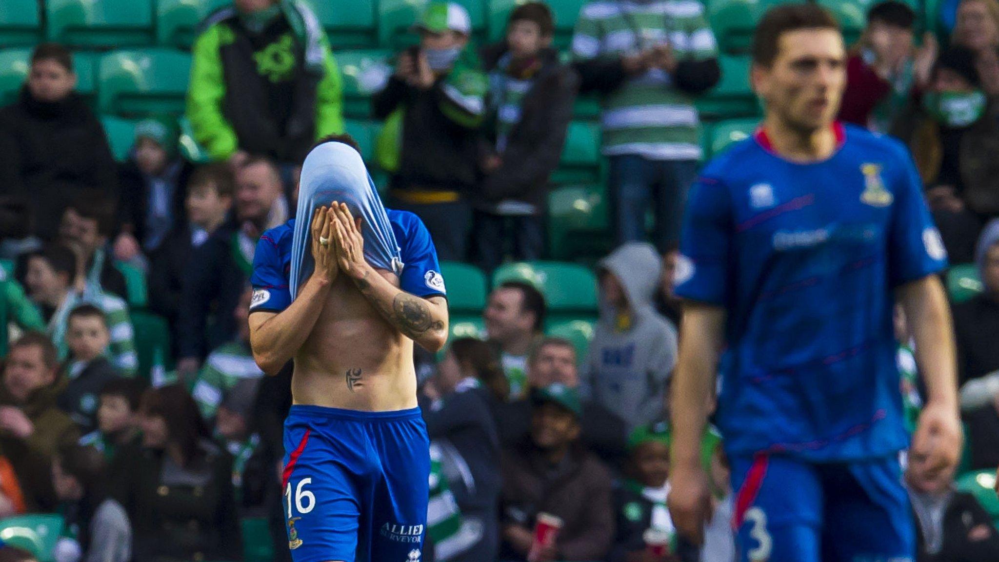 Inverness players Greg Tansey and Graeme Shinnie