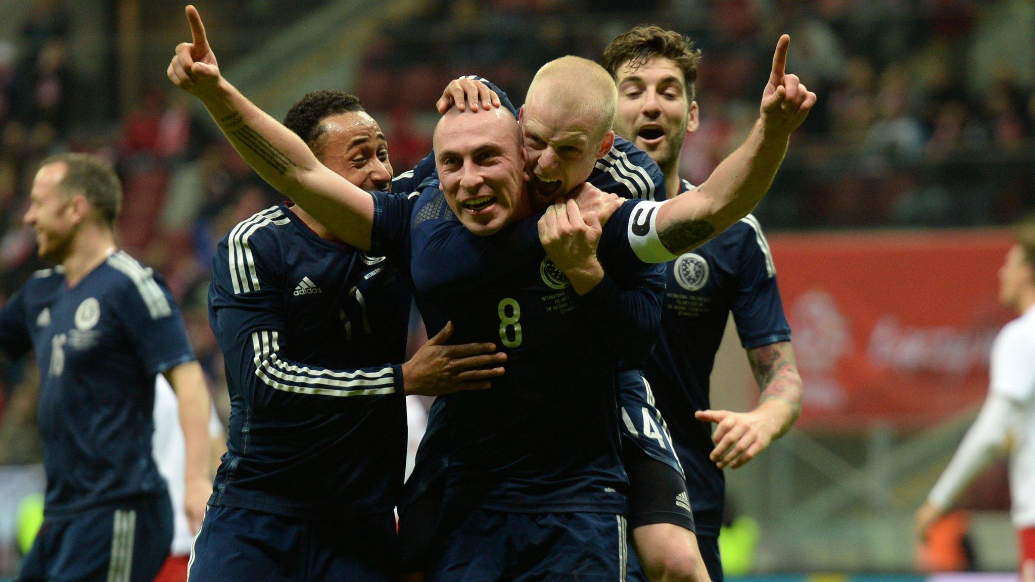 Scotland players celebrating