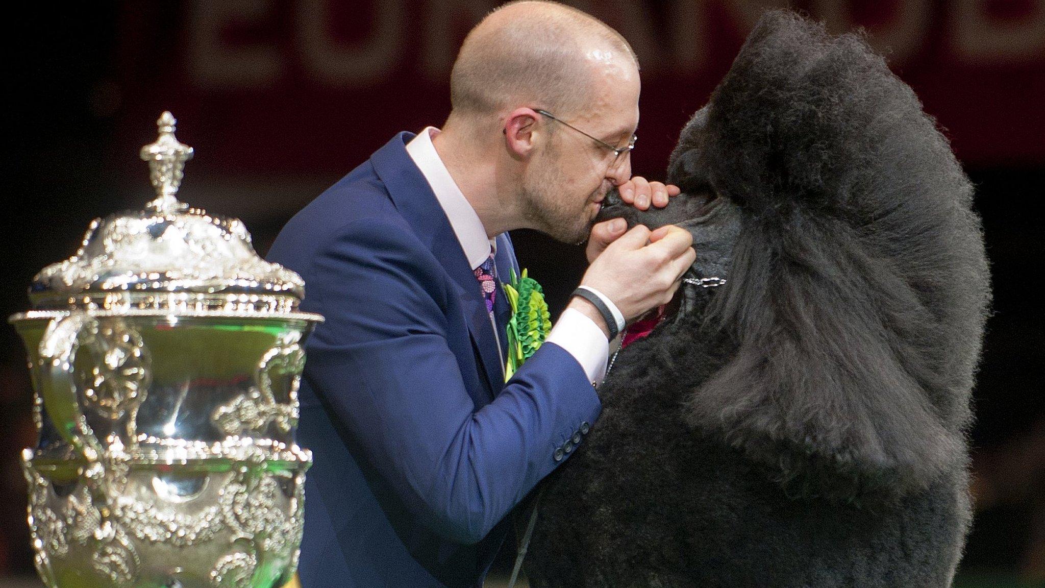 Picture shows Jason Lynn with his poodle Ricky