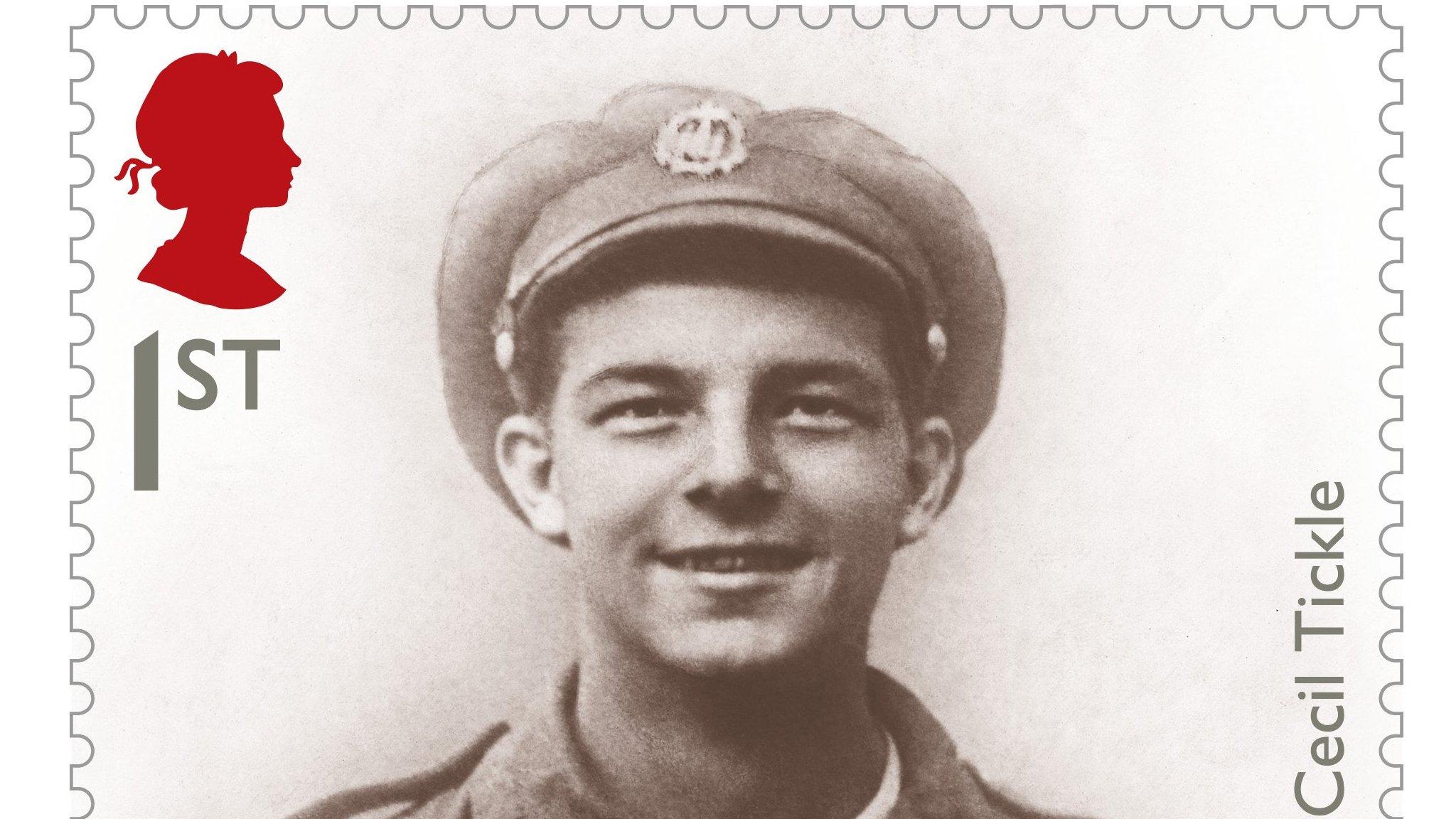 Stamp featuring Pte William Tickle