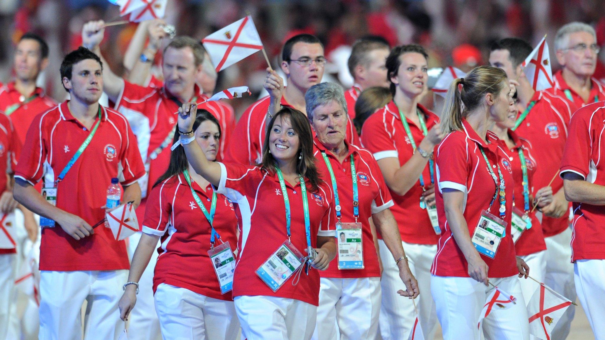 Jersey's team at the 2010 Commonwealth Games in Delhi