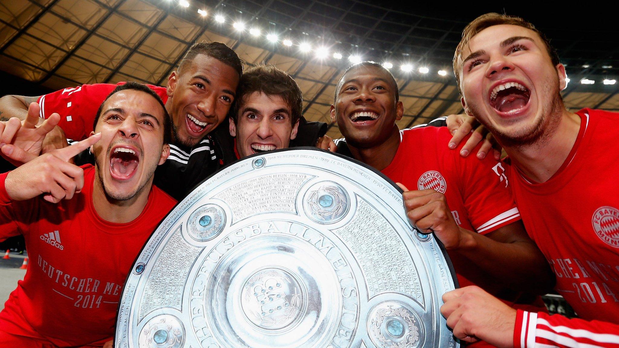 Bayern Munich celebrate the title