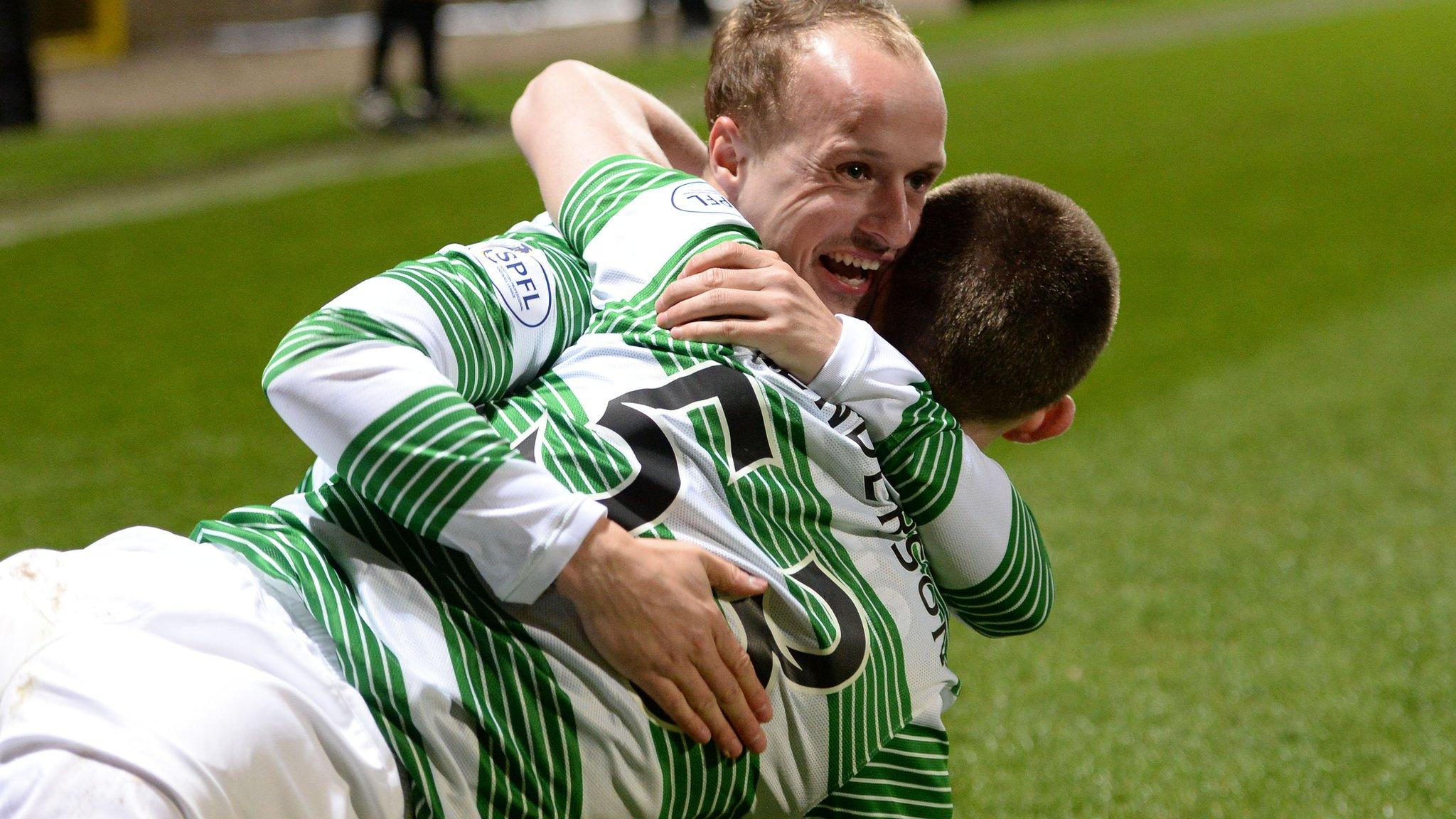 Celtic sealed the title with a 5-1 win at Partick Thistle