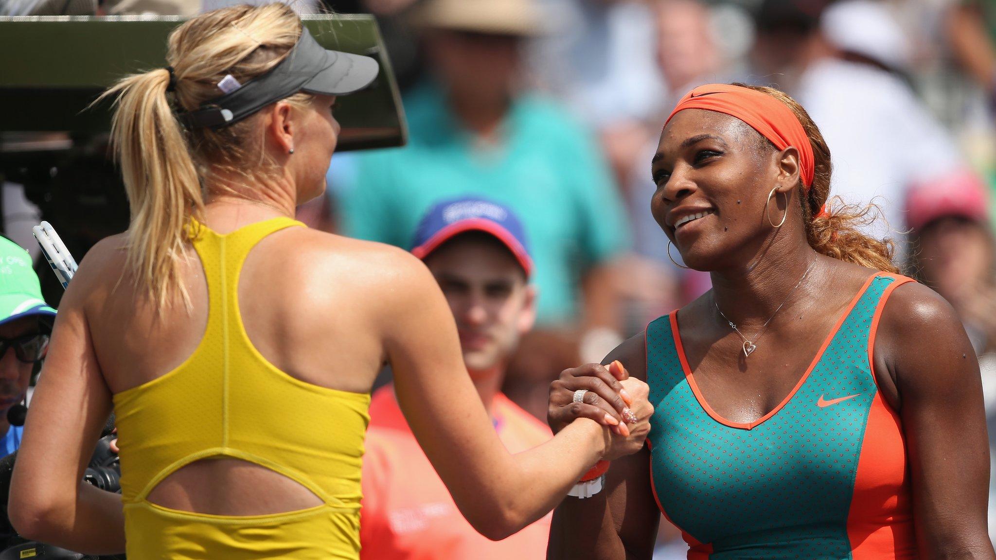 Maria Sharapova and Serena Williams