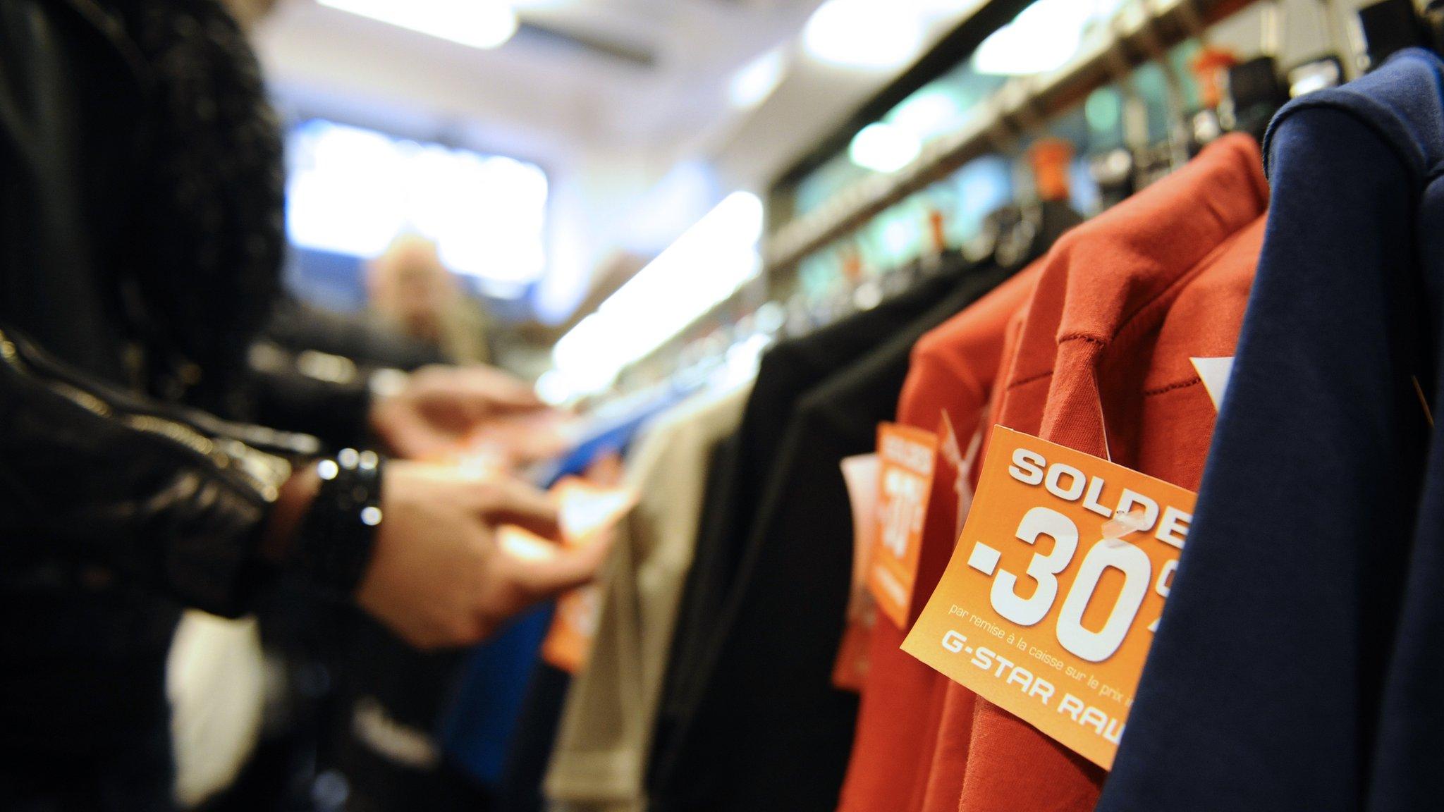 Shoppers in France