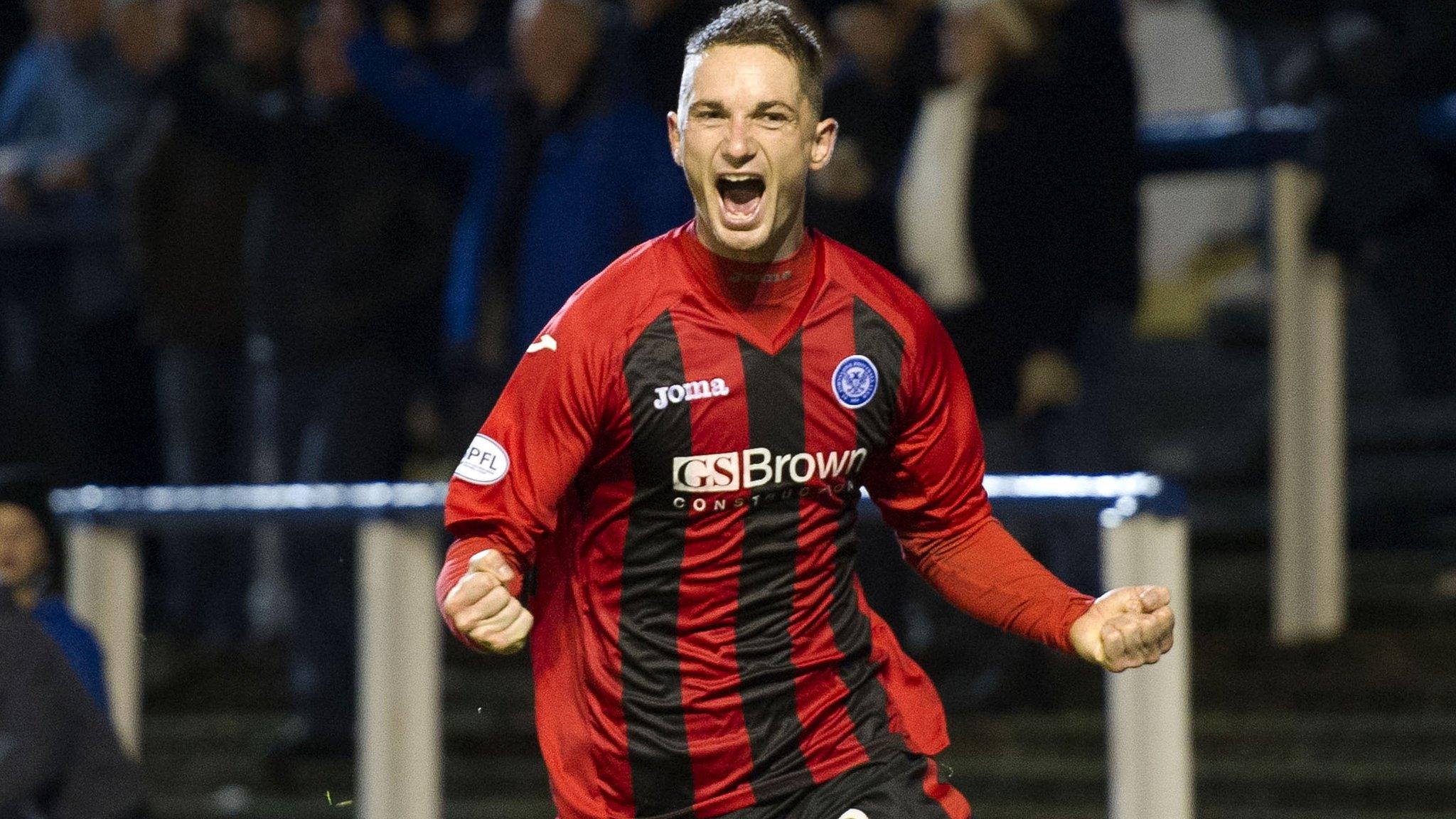 Gary MacDonald celebrates a goal for St Johnstone