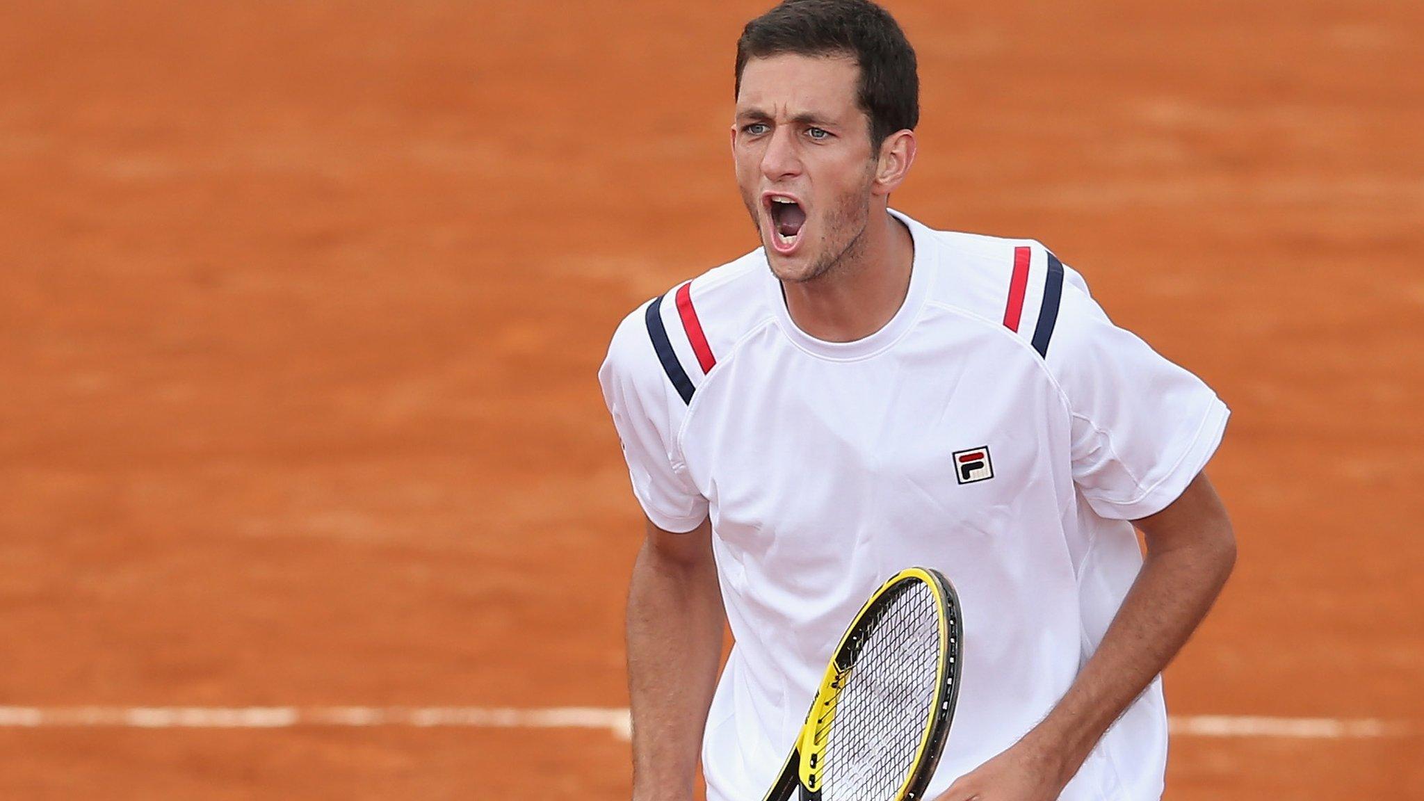 Great Britain's James Ward in the Davis Cup 2014