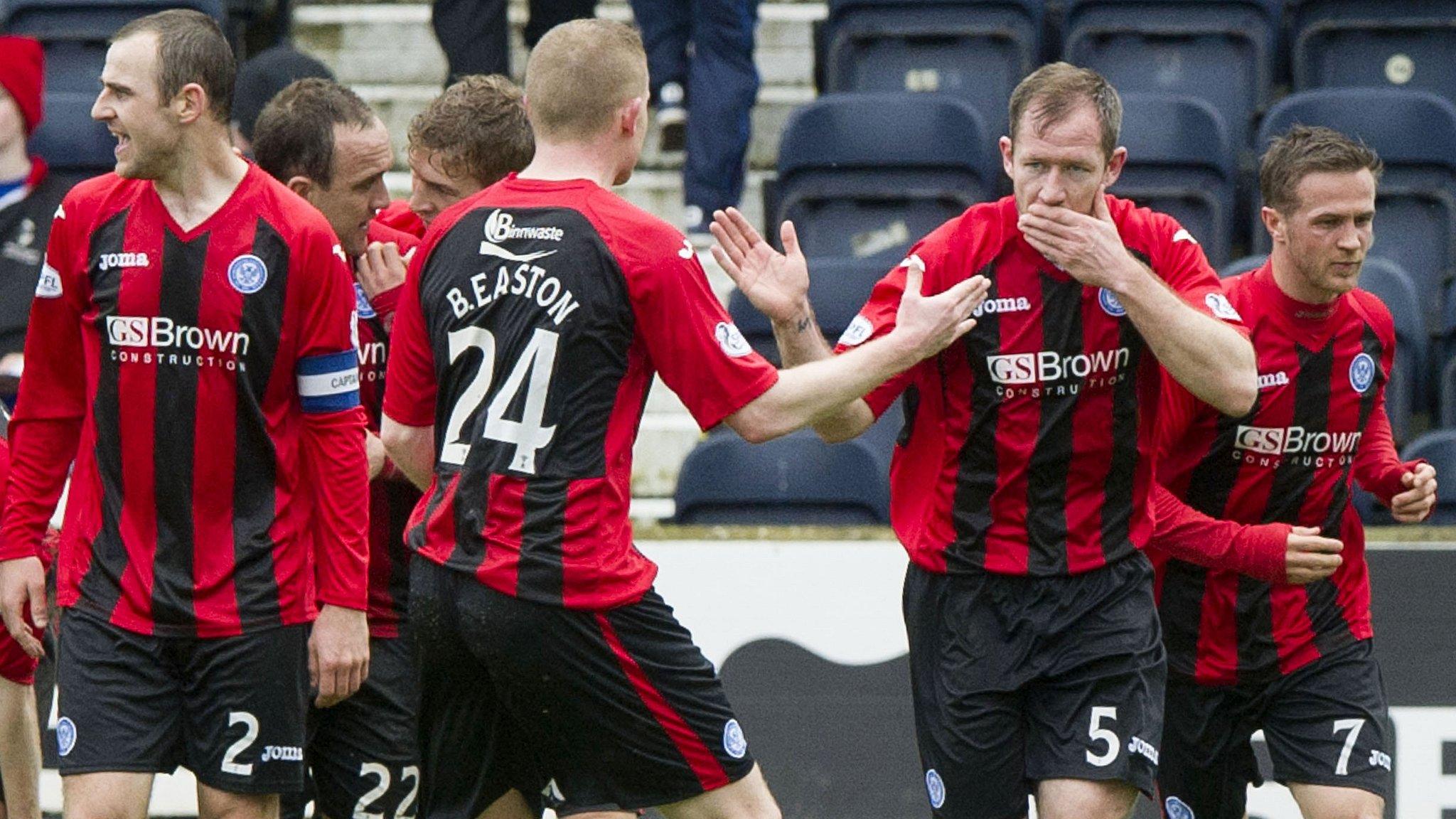 St Johnstone players celebrating