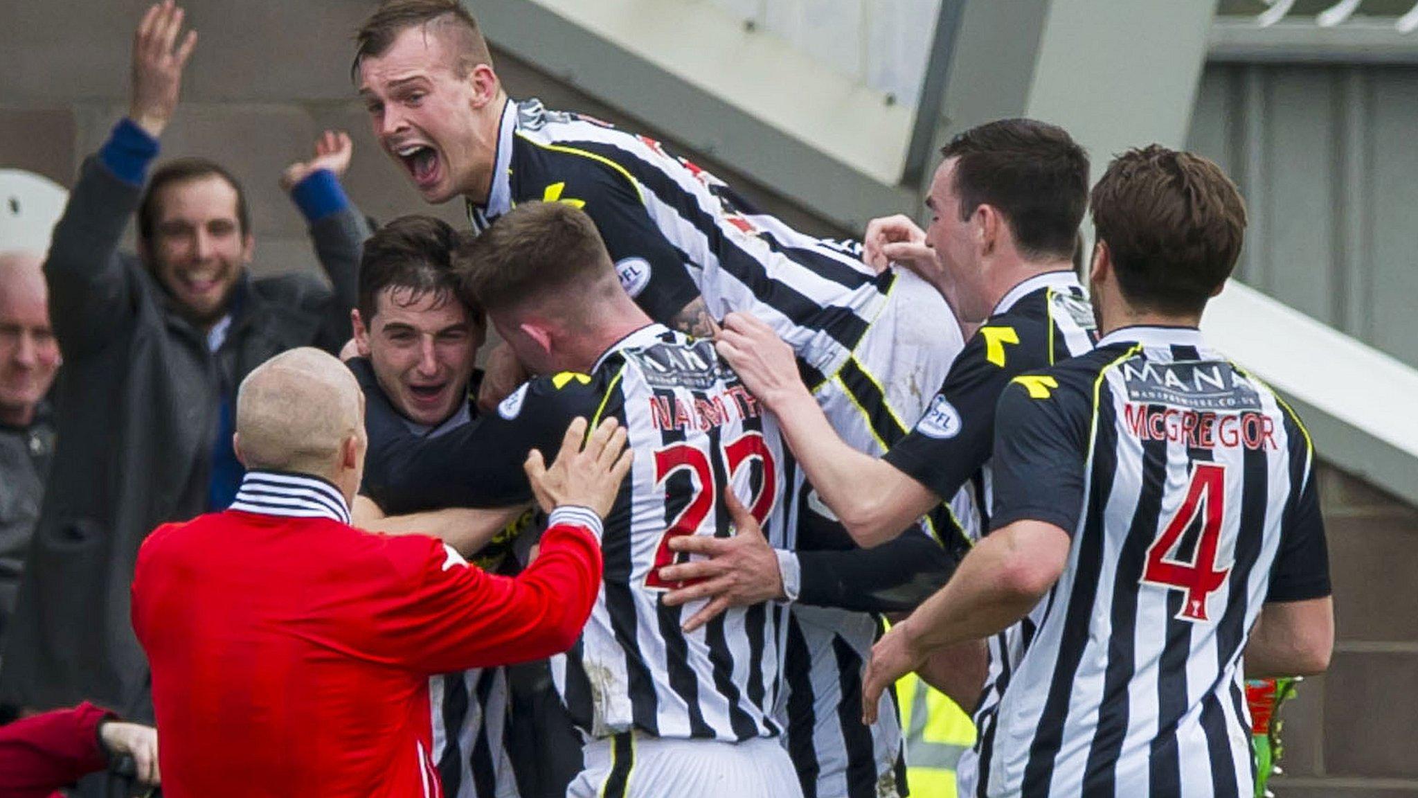 St Mirren celebrate