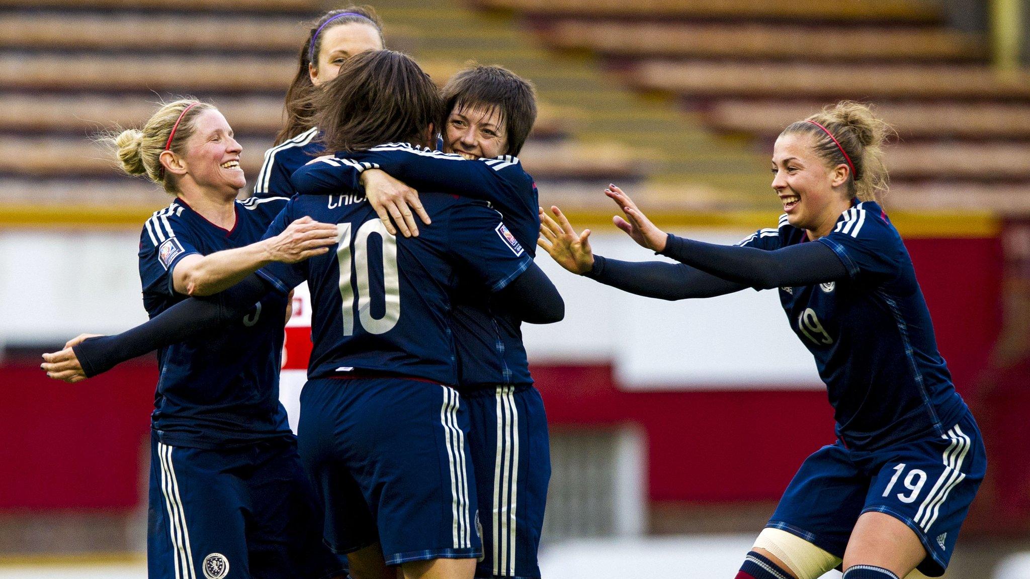 Scotland players celebrating