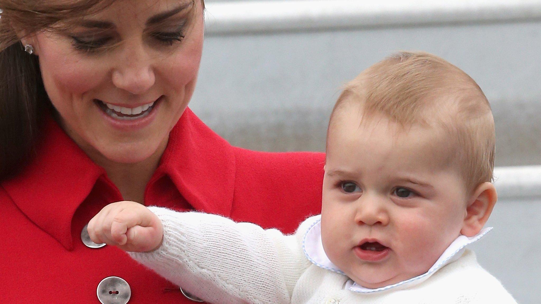 Prince George and the Duchess of Cambridge