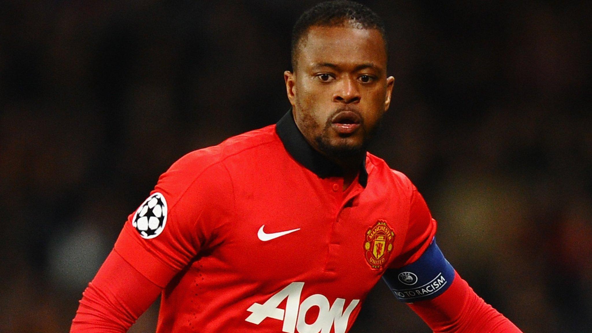 Manchester United left-back Patrice Evra