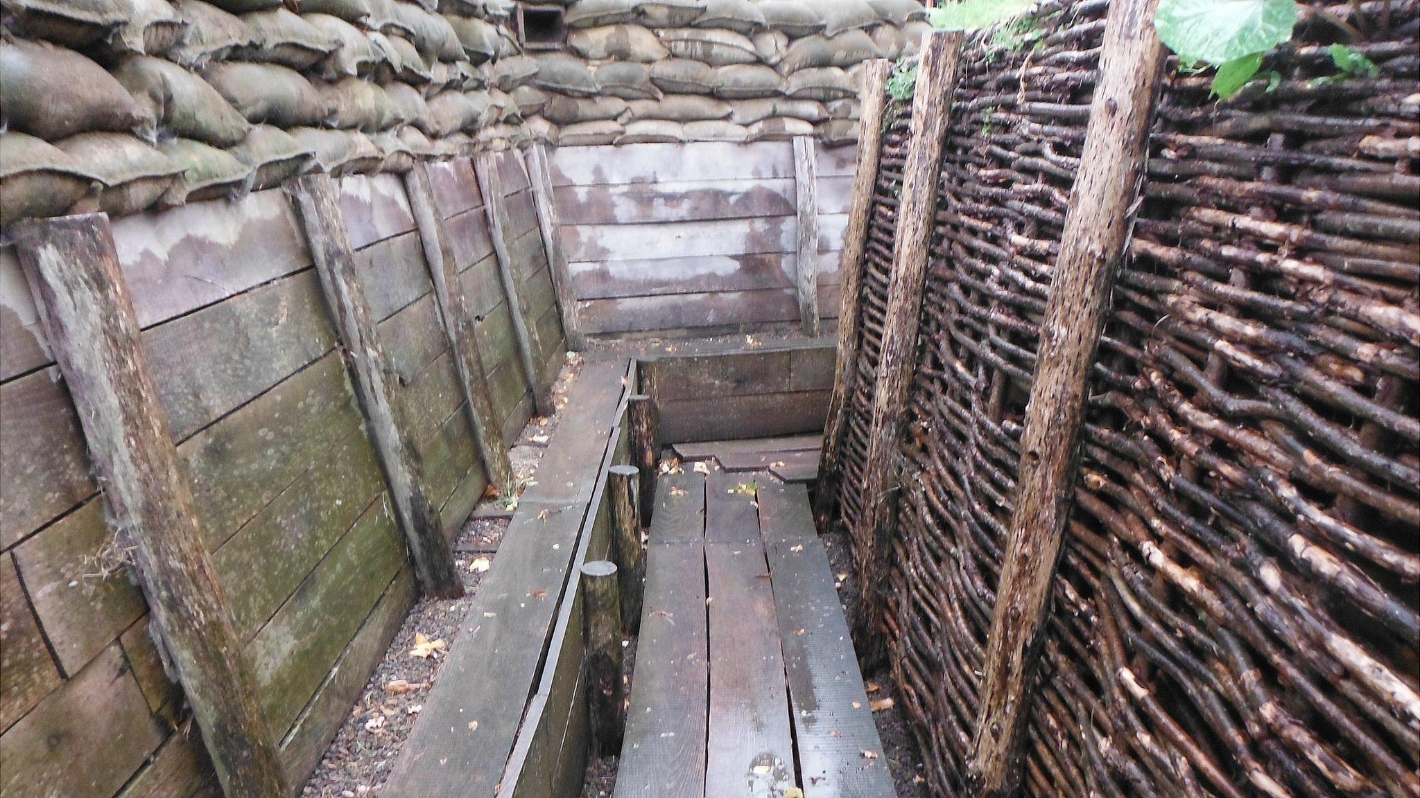 Replica of WW1 trench