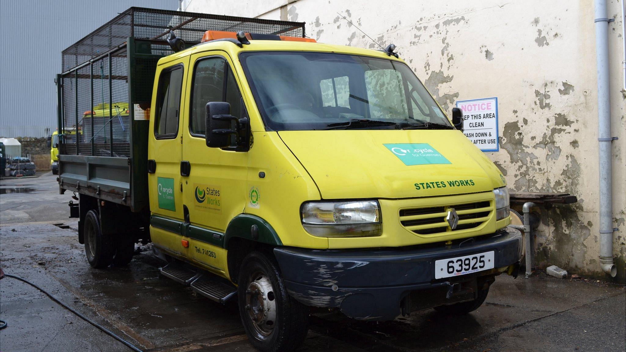 Van used for kerbside recycling collections in Guernsey