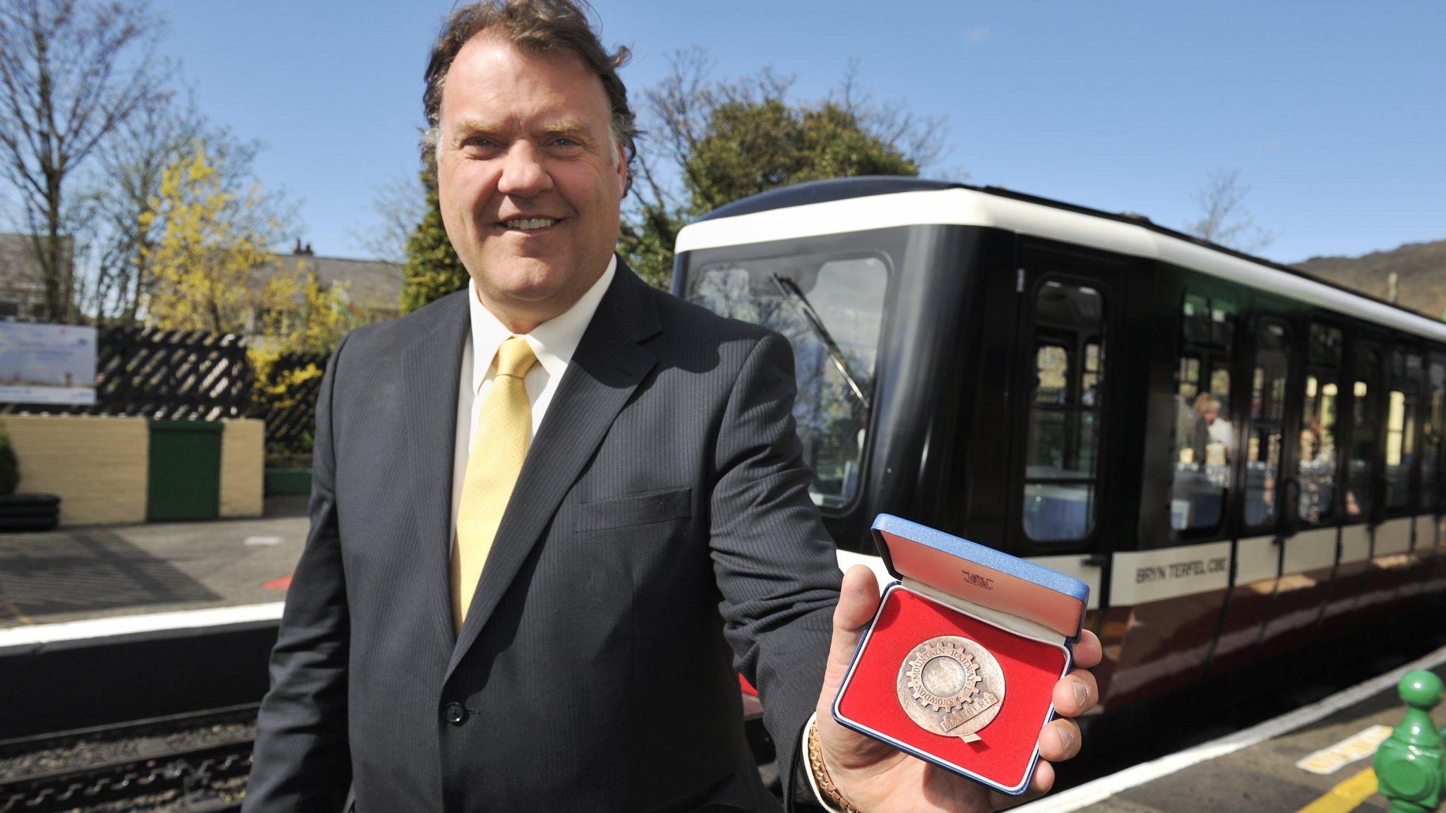 Bryn Terfel also received a bronze medal from the railway