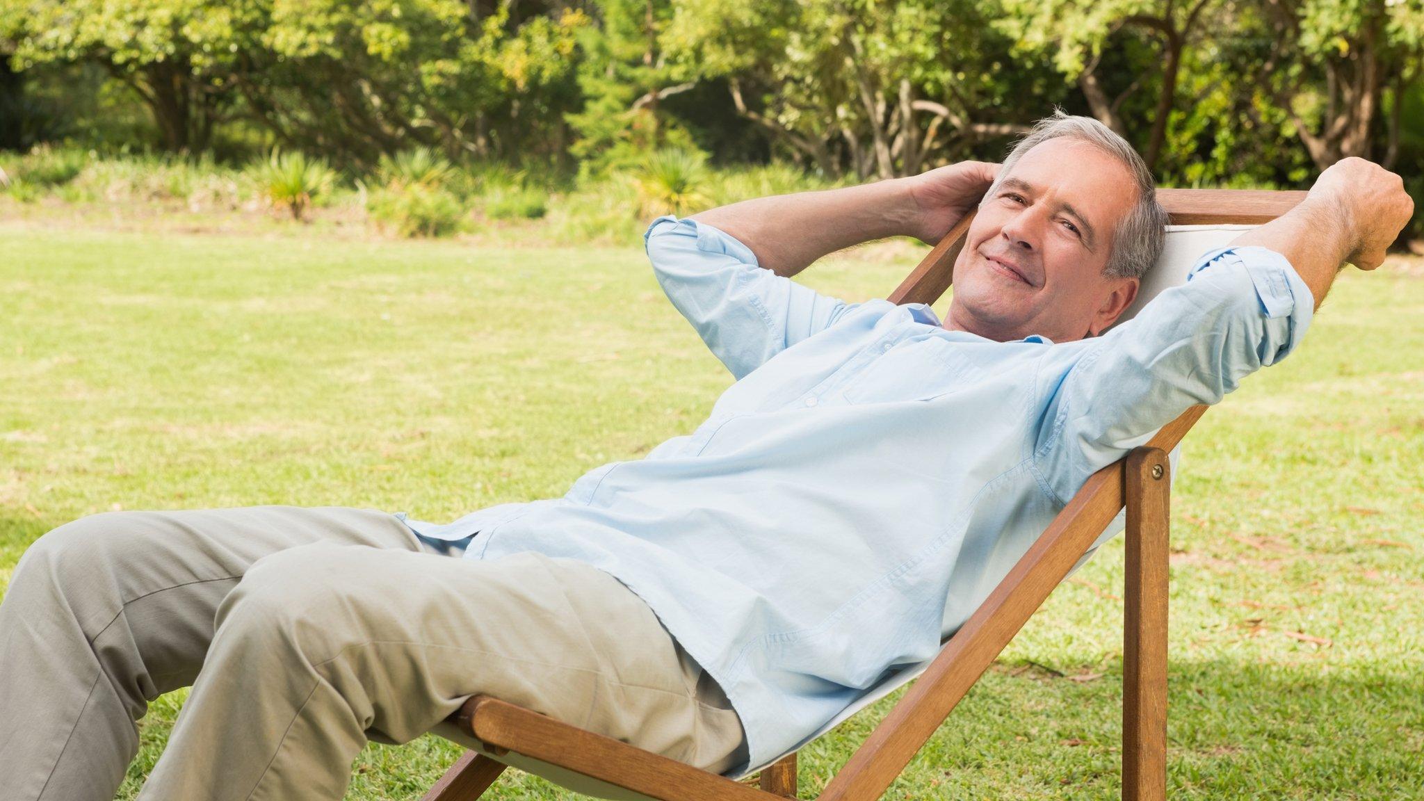 Man in deckchair