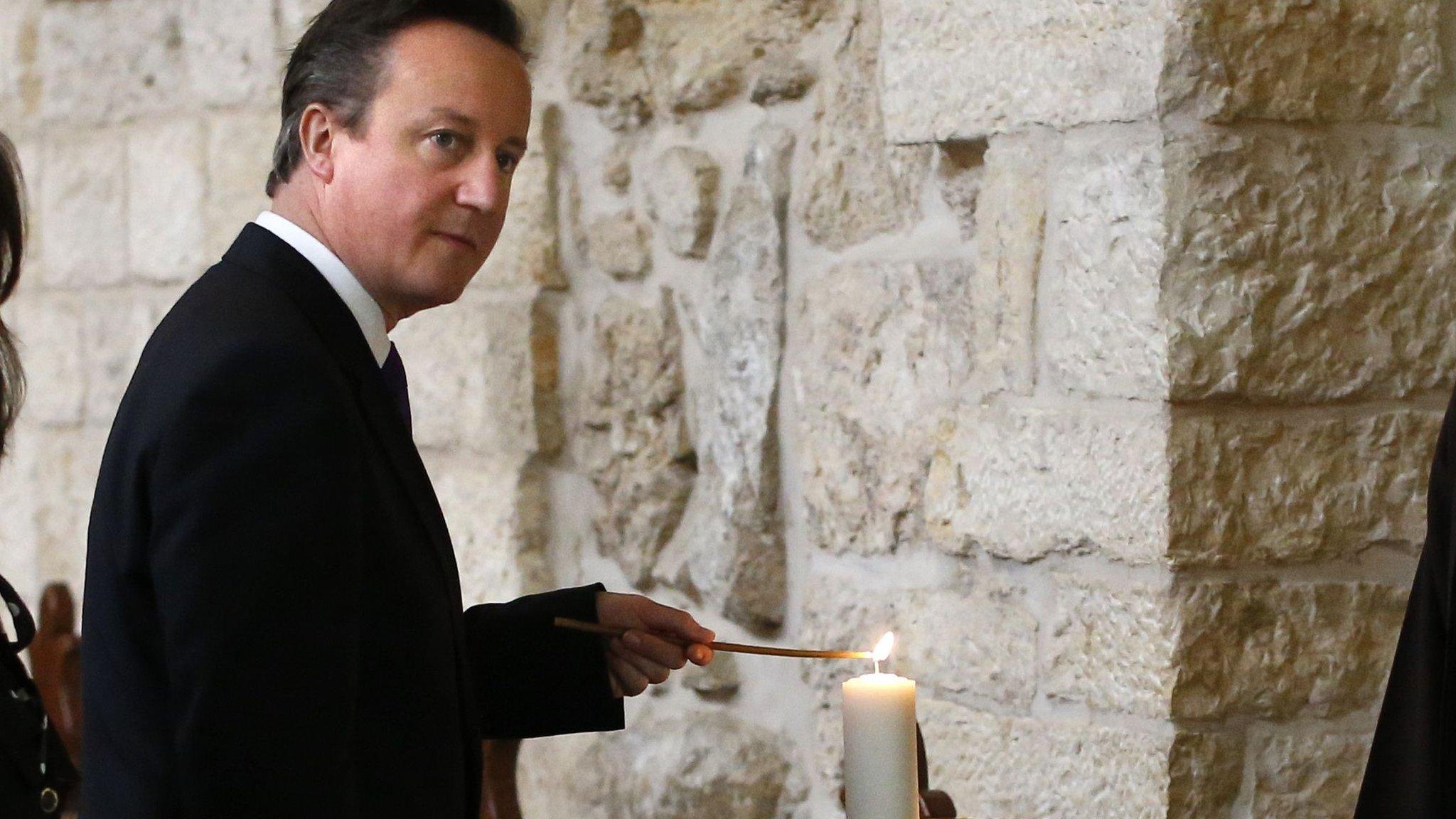 David Cameron in Bethlehem in March 2014