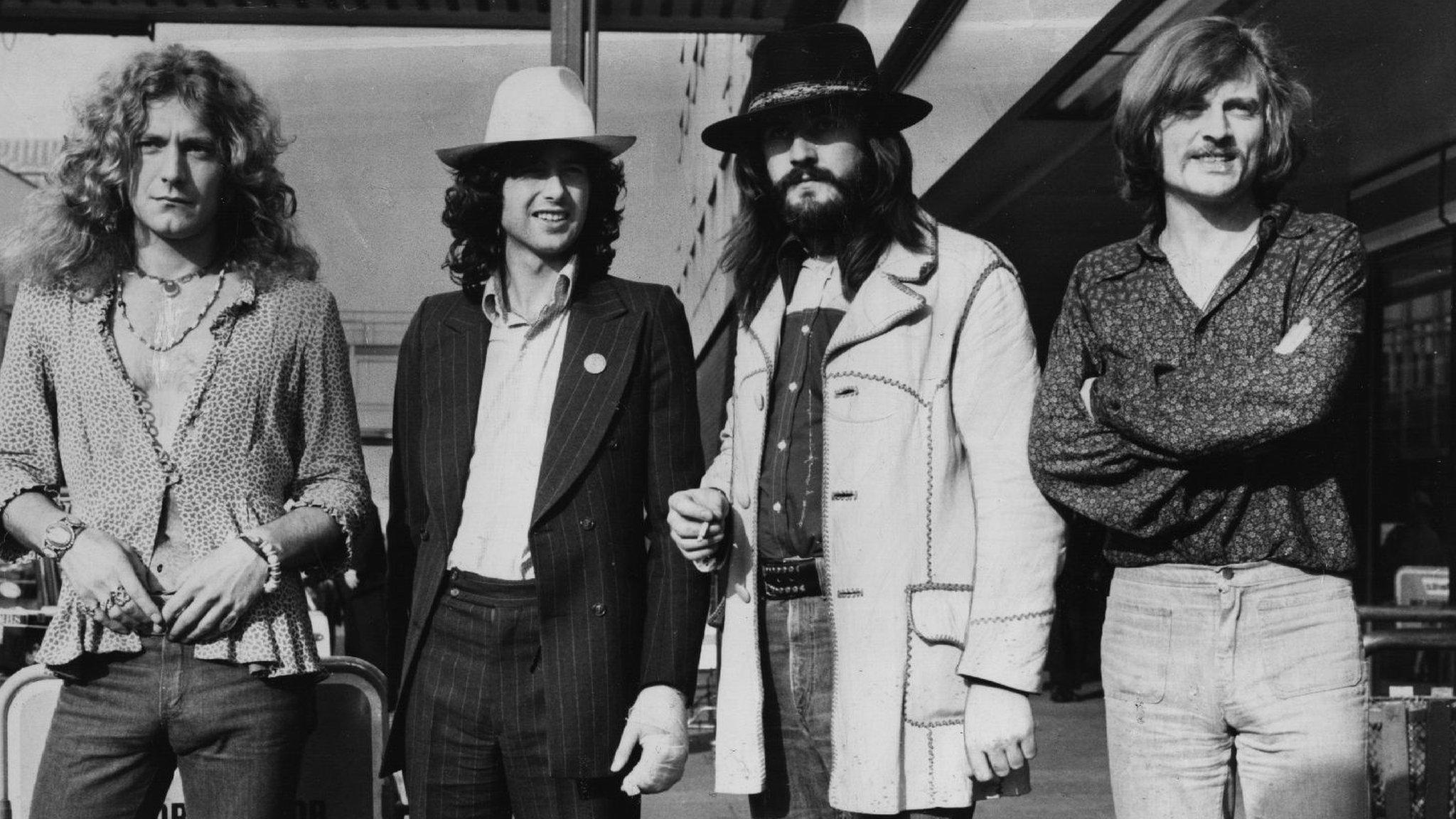 Left to right: Robert Plant, Jimmy Page, John Bonham and John Paul Jones