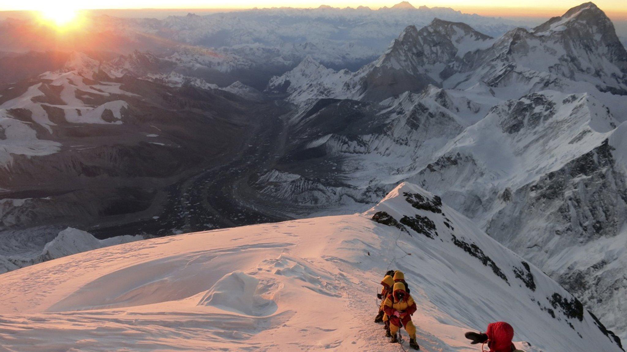 Climbers on Mount Everest