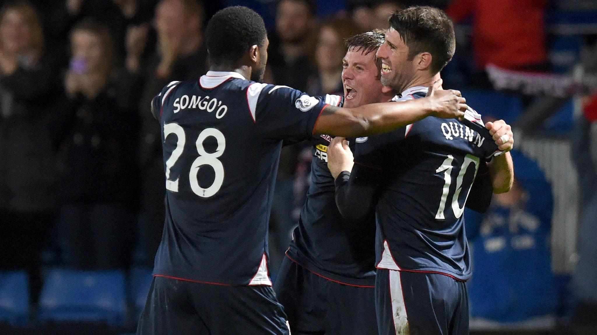 Ross County fans celebrating